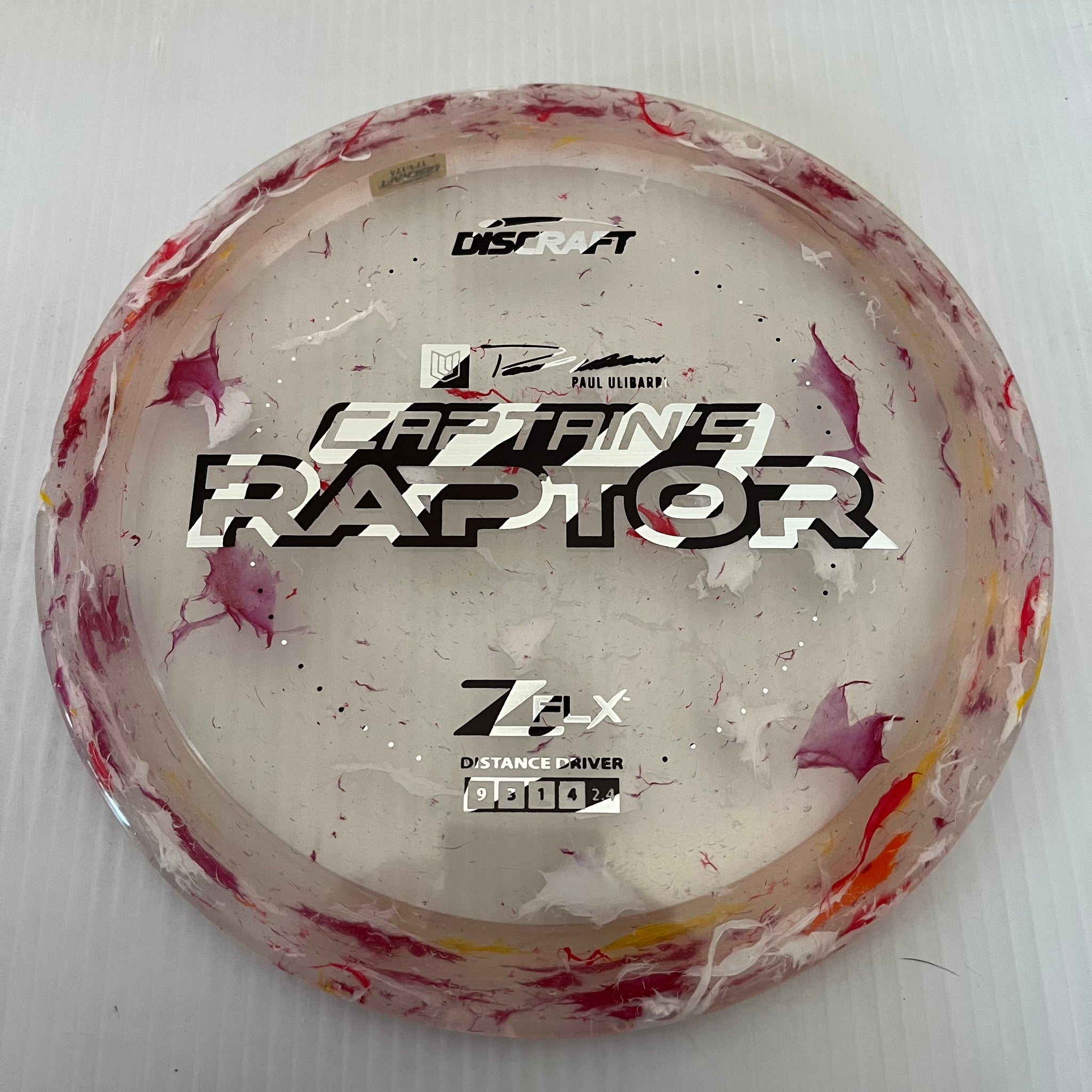 Discraft 2024 Paul Ulibarri Jawbreaker Z FLX Captain's Raptor 9/3/1/4