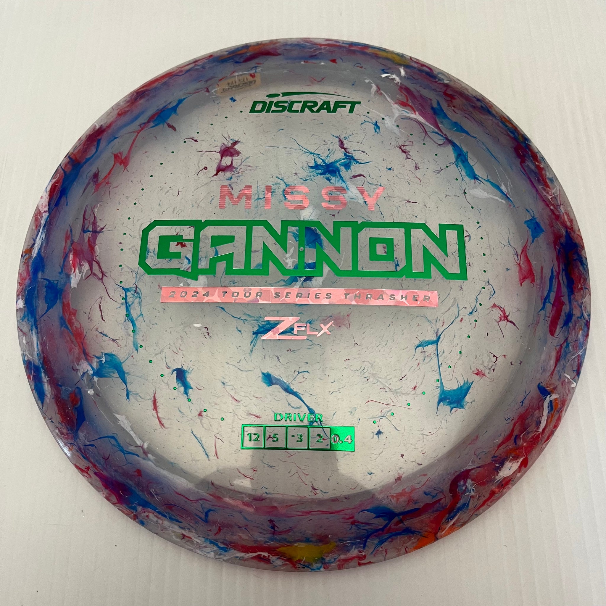 Discraft 2024 Missy Gannon Tour Series Jawbreaker Z FLX Thrasher 12/5/-3/2
