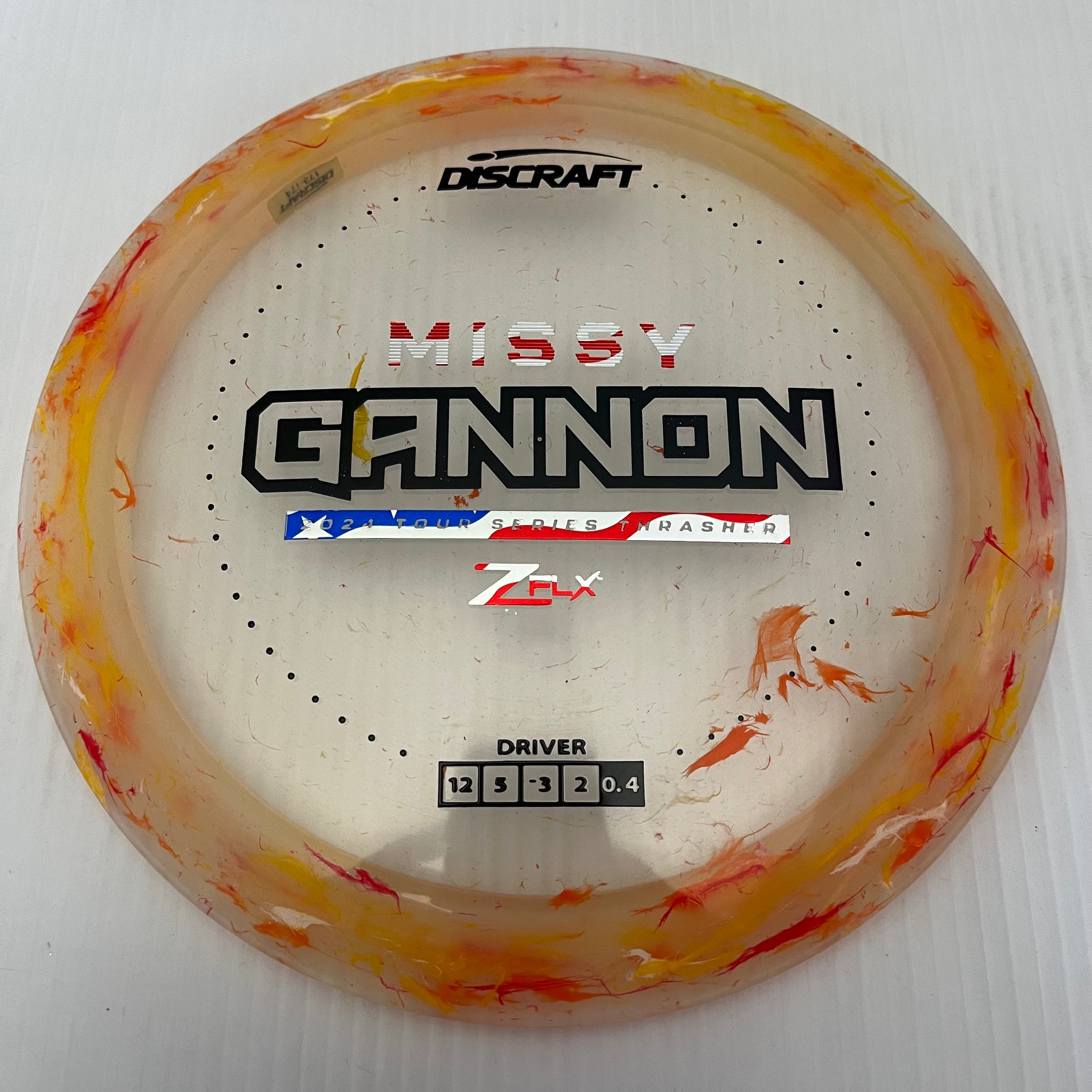 Discraft 2024 Missy Gannon Tour Series Jawbreaker Z FLX Thrasher 12/5/-3/2