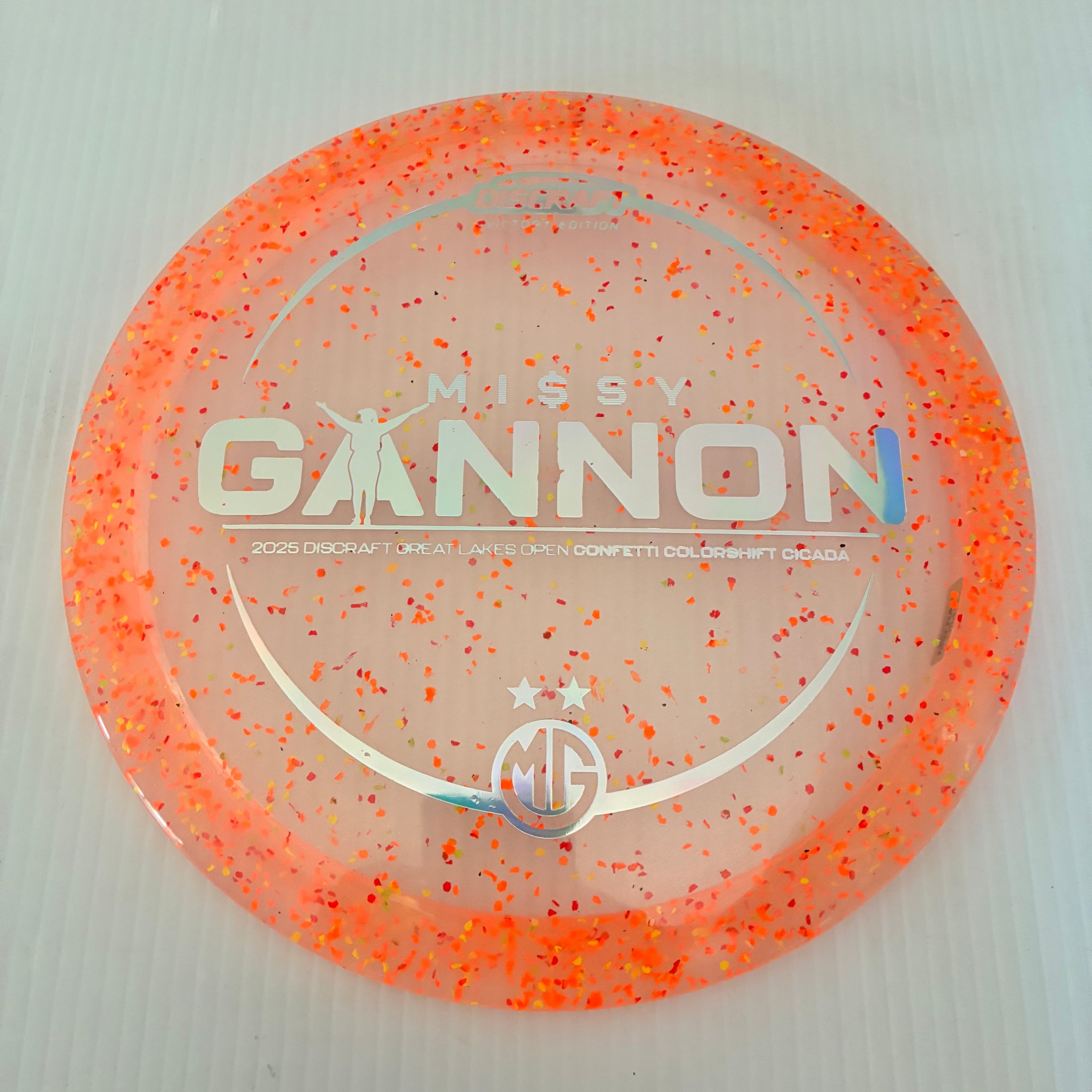 Discraft 2025 Missy Gannon DGLO Champion Z Confetti Cicada 7/6/-1/1