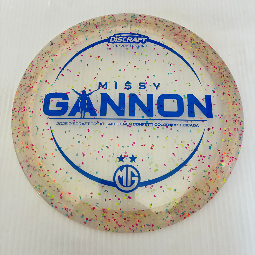 Discraft 2025 Missy Gannon DGLO Champion Z Confetti Cicada 7/6/-1/1