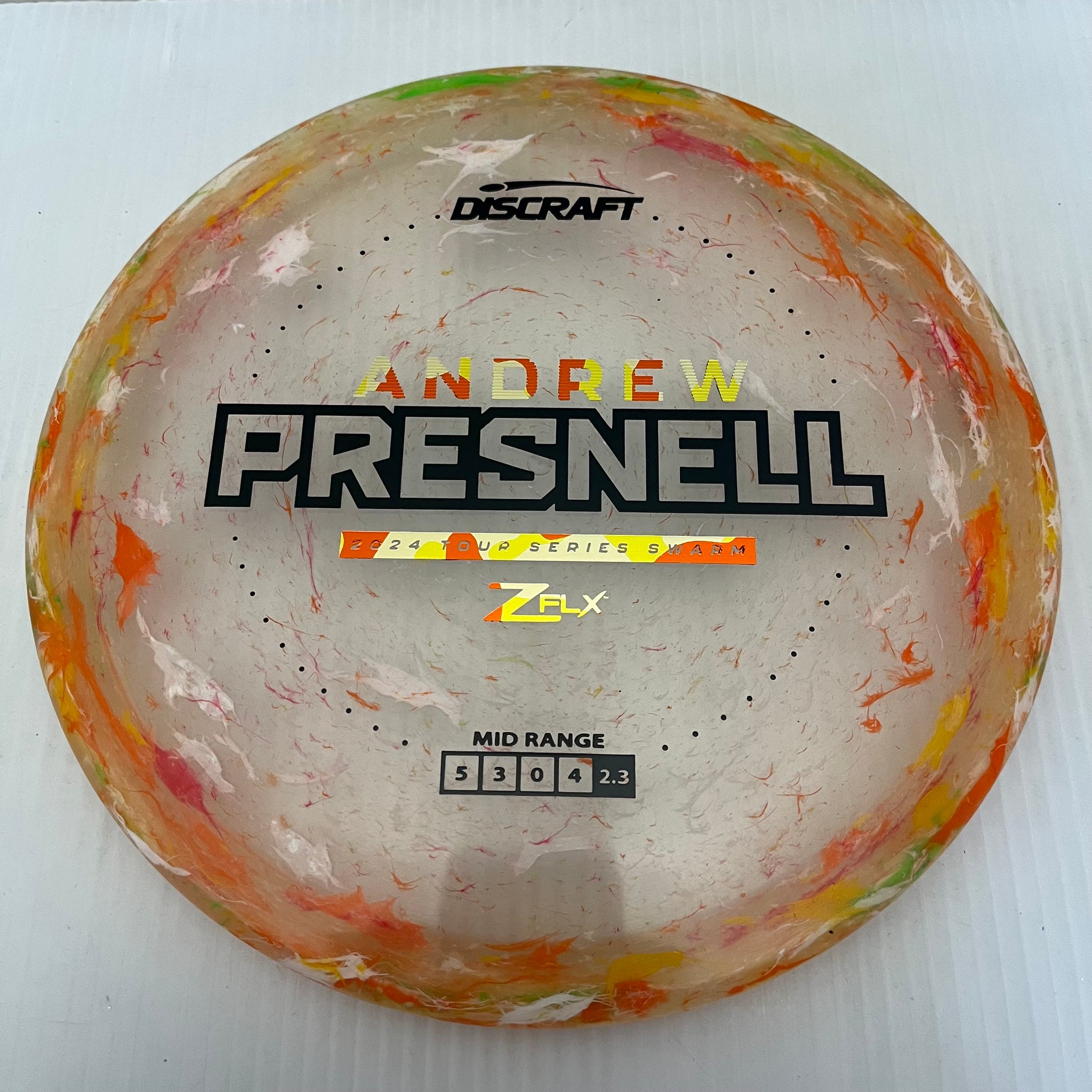 Discraft 2024 Andrew Presnell Tour Series Jawbreaker Z FLX Swarm 5/3/0/4