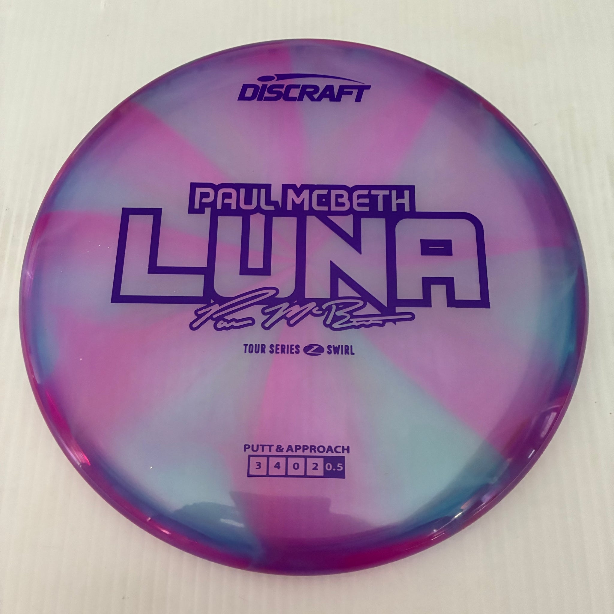 Discraft 2025 Paul McBeth Tour Series Z Swirl Blend Luna 3/4/0/2