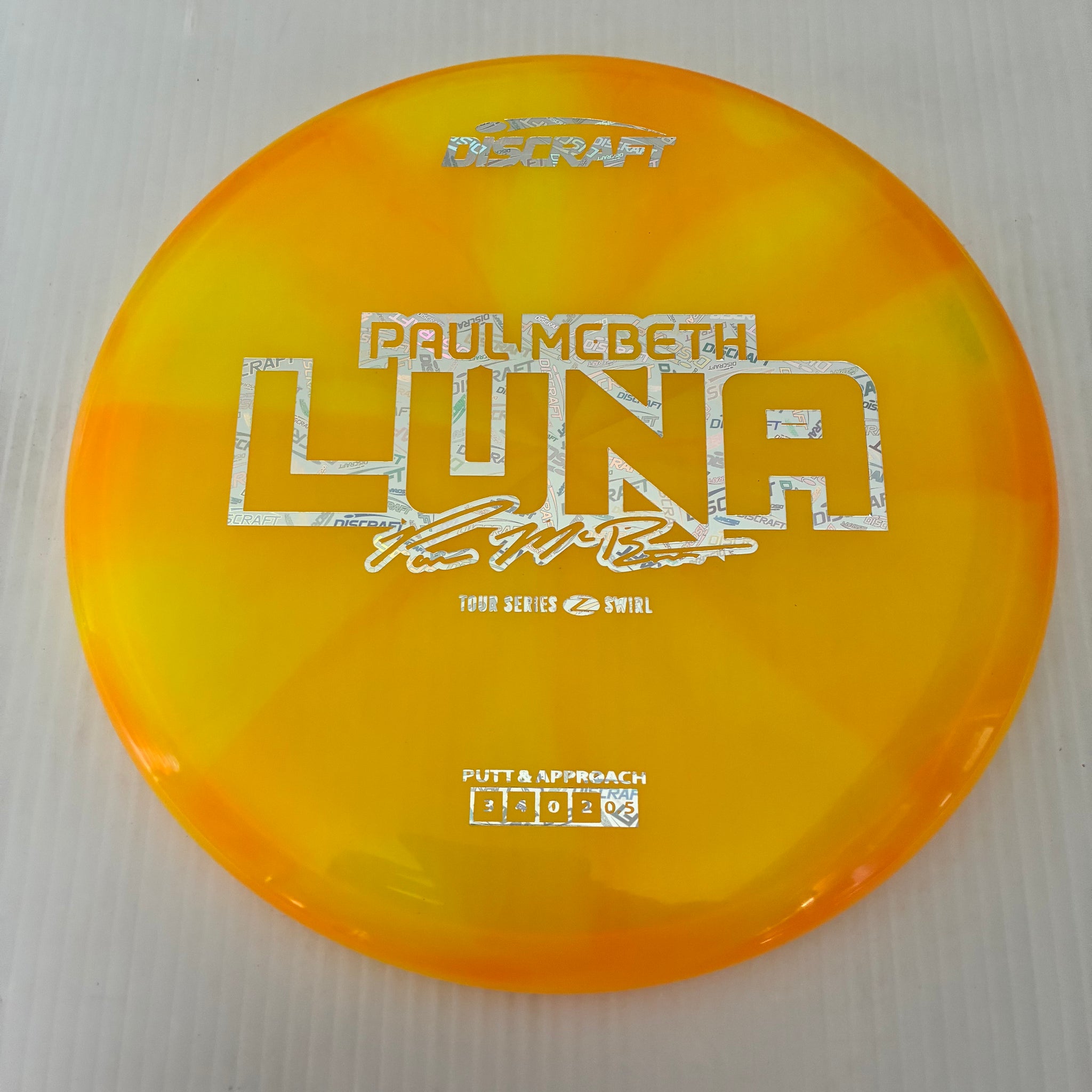 Discraft 2025 Paul McBeth Tour Series Z Swirl Blend Luna 3/4/0/2