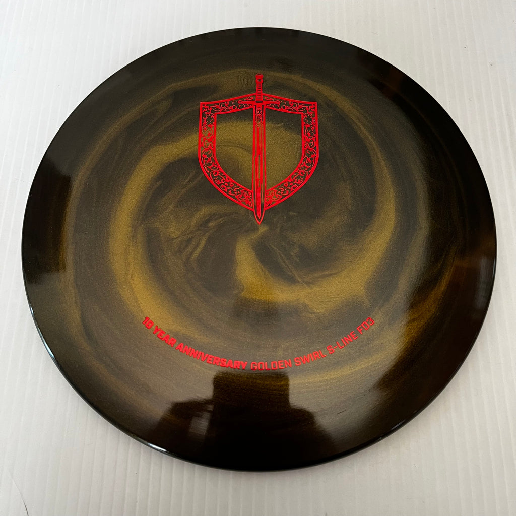 Discmania 10th Anniversary Special Edition Golden Swirl S-Line FD3 9/4/0/3