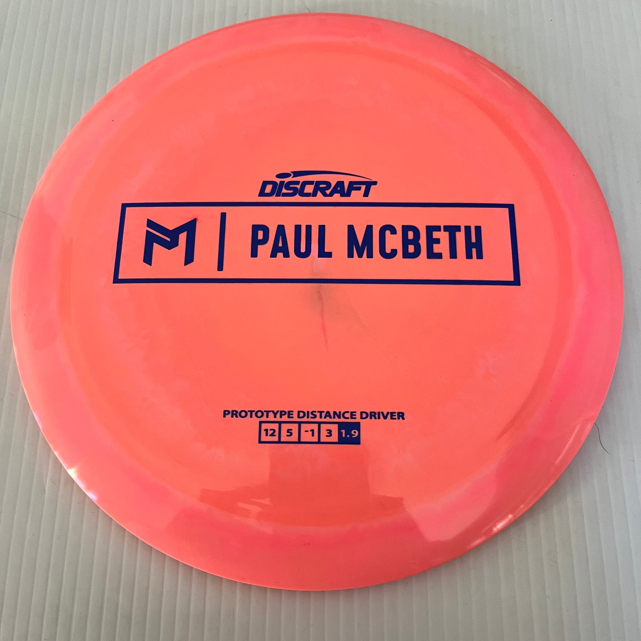 Discraft Paul McBeth Prototype Swirly ESP Kong/Zeus 12/5/-1/3