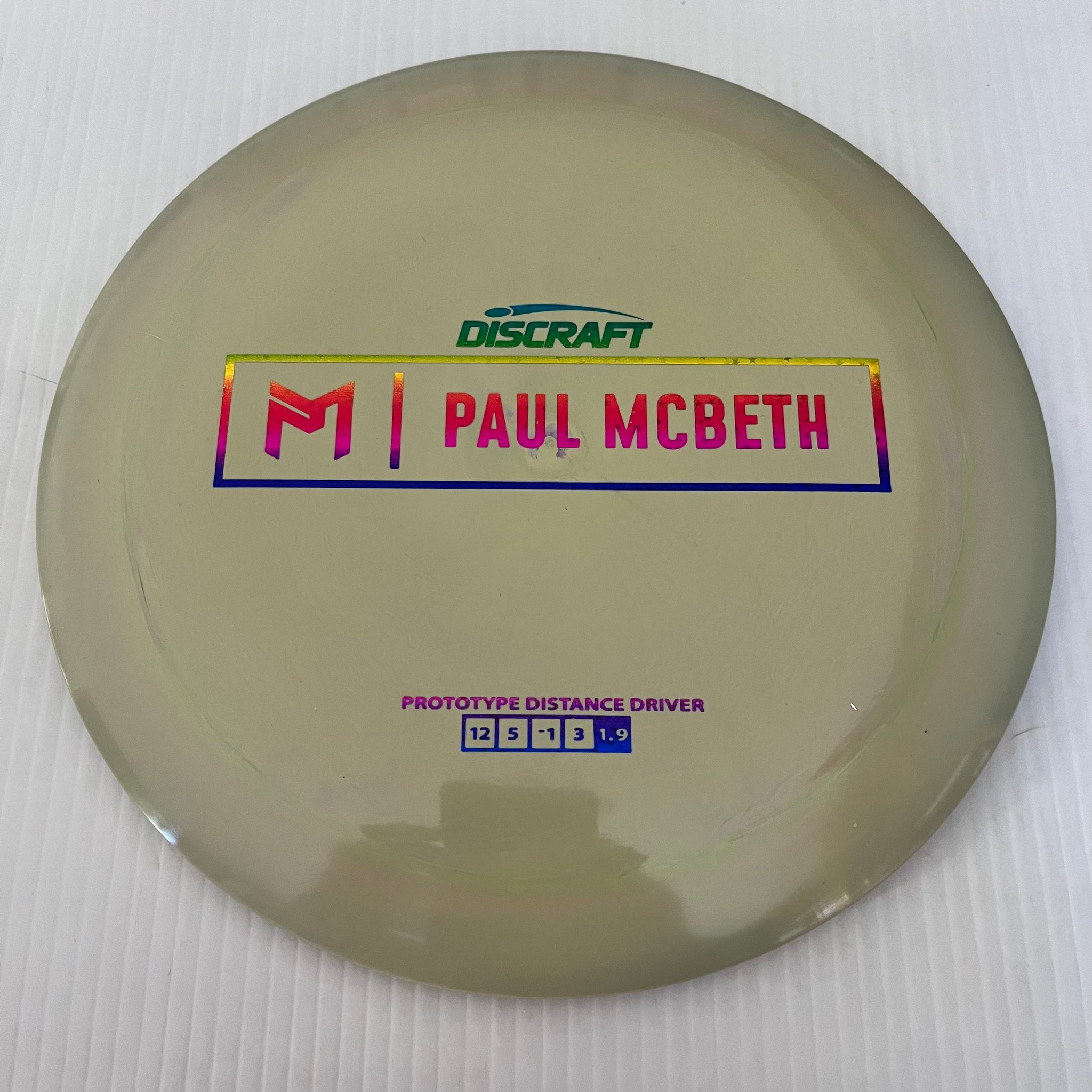Discraft Paul McBeth Prototype Swirly ESP Kong/Zeus 12/5/-1/3