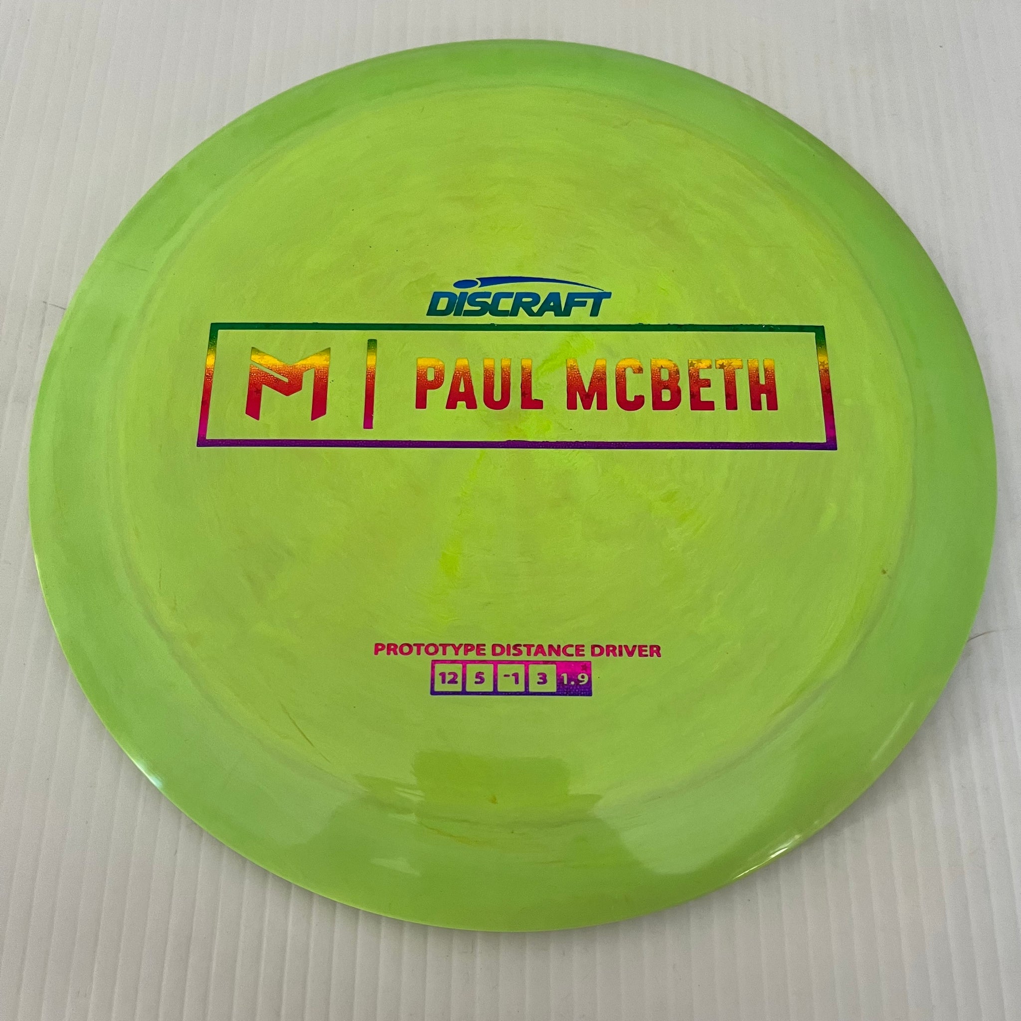 Discraft Paul McBeth Prototype Swirly ESP Kong/Zeus 12/5/-1/3