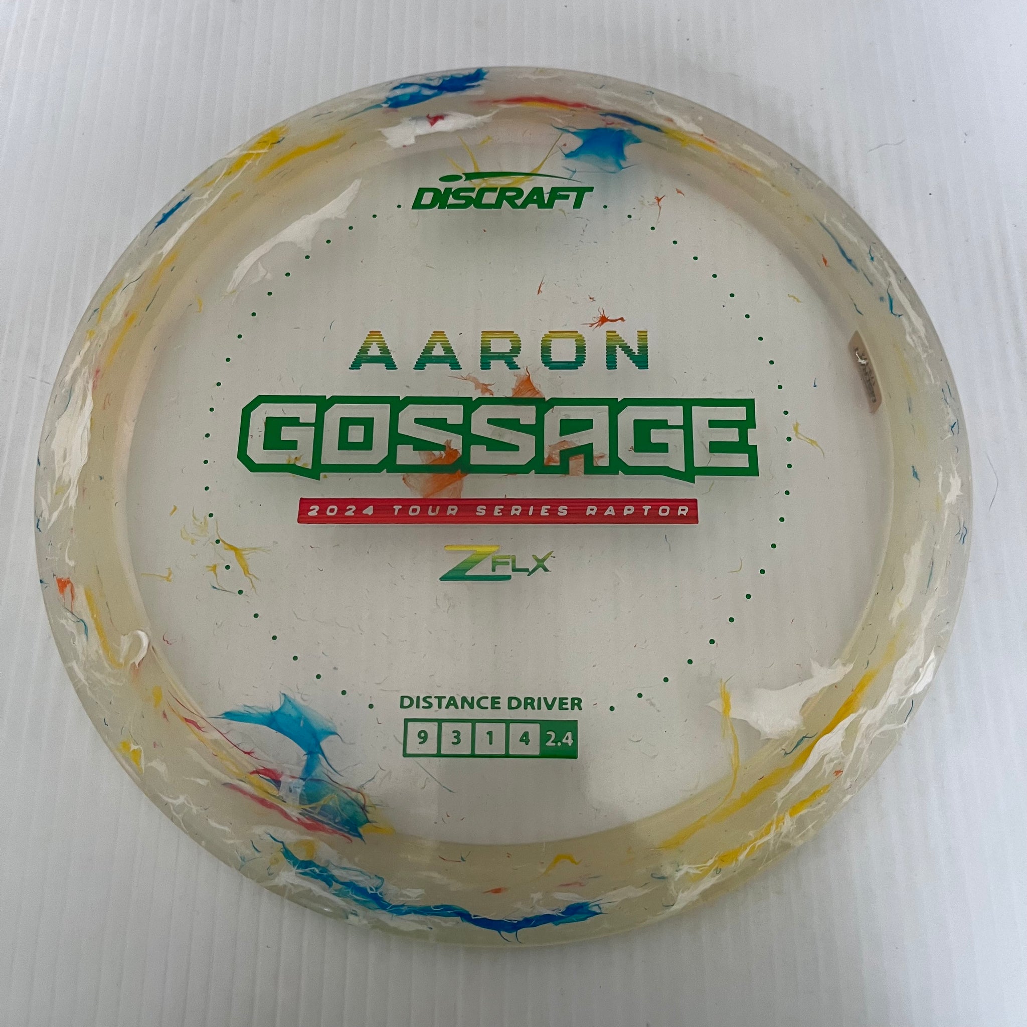 Discraft 2024 Aaron Gossage Tour Series Jawbreaker Z FLX Raptor 9/4/0/3