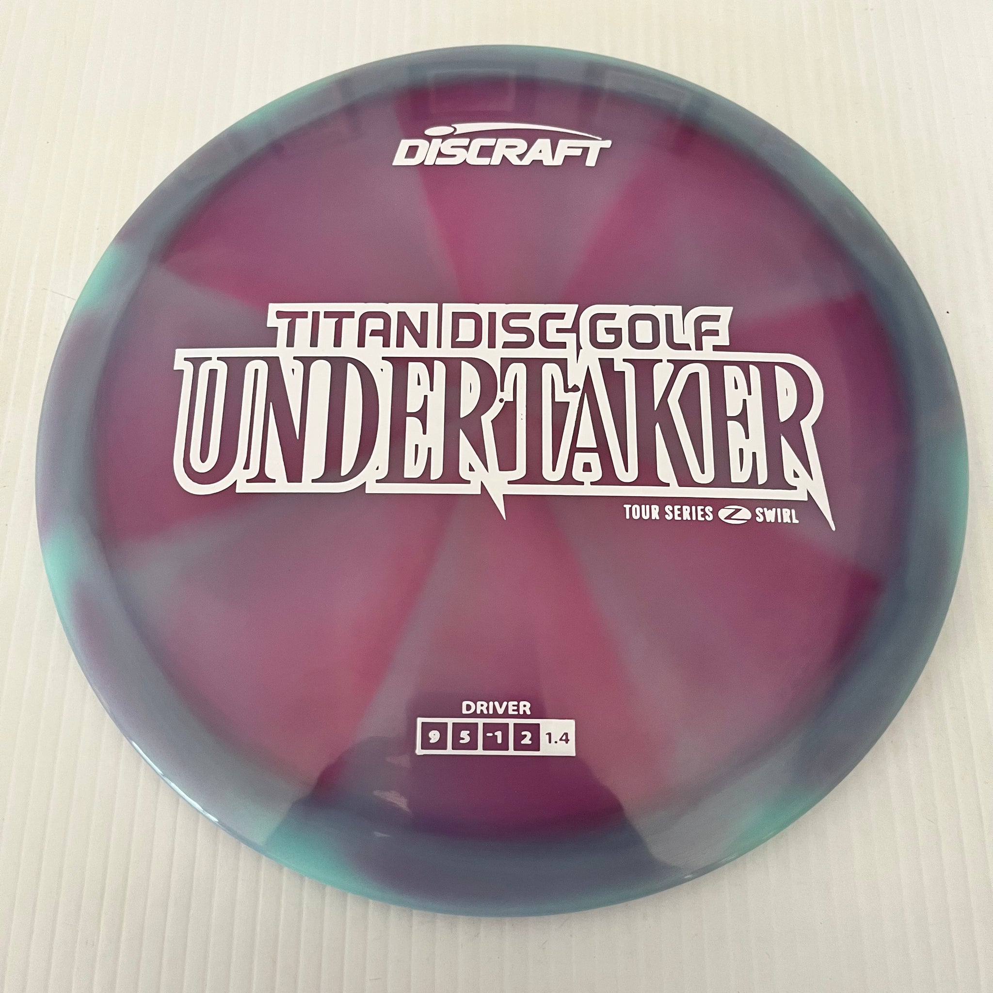 Discraft 2025 Titan Open Tour Series Z Swirl Blend Undertaker 9/5/-1/2