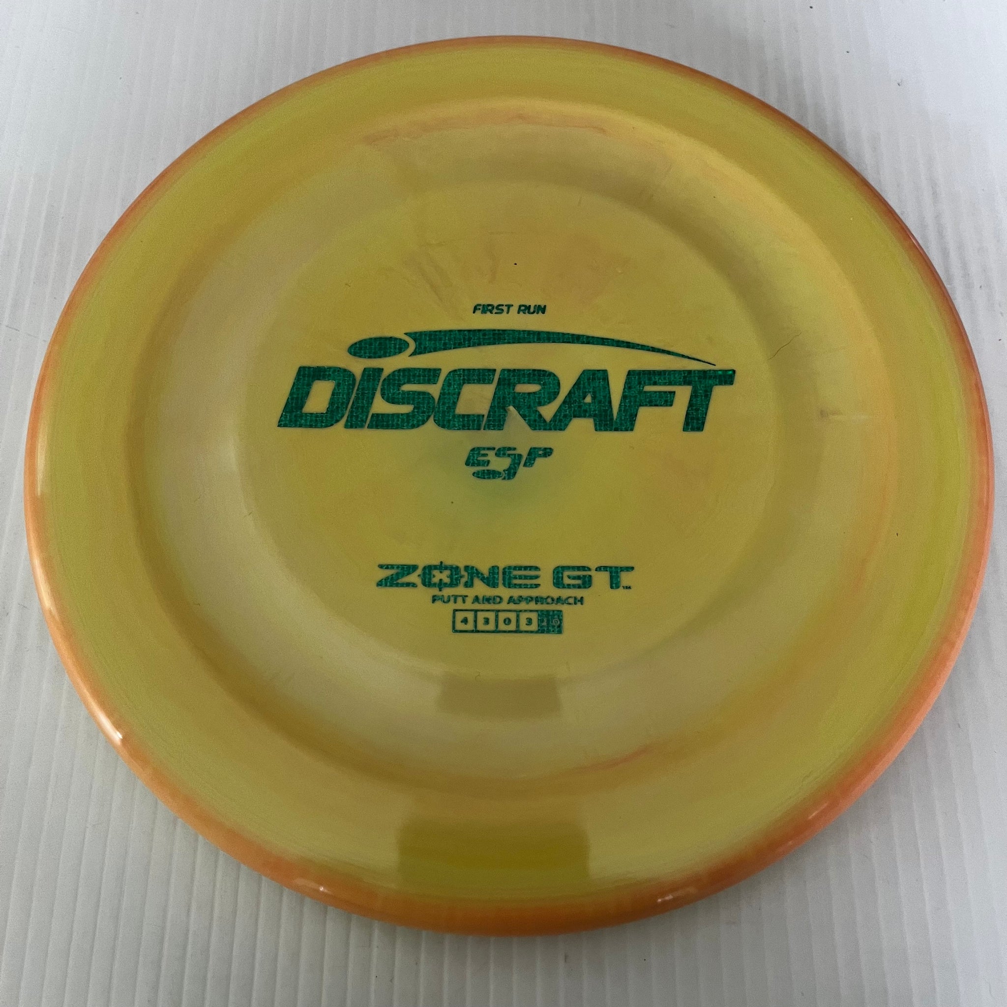 Discraft First Run ESP Zone GT 4/3/0/3