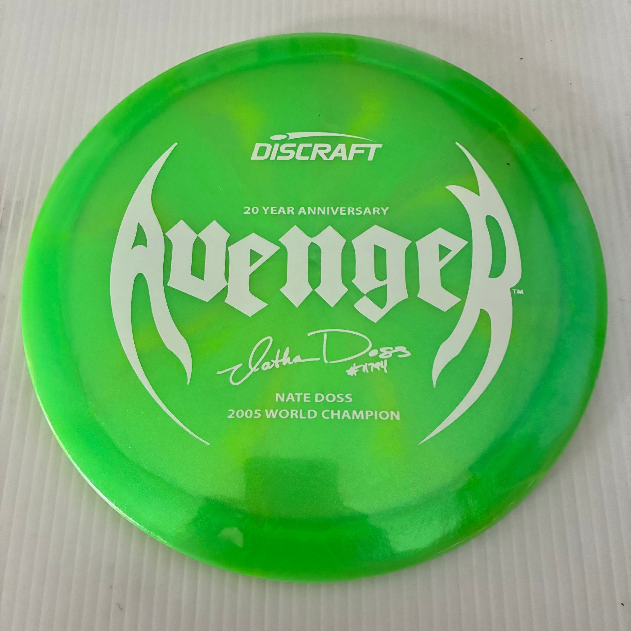 Discraft 20th Anniversary Nate Doss Swirl Colorshift Z Avenger 10/5/0/3