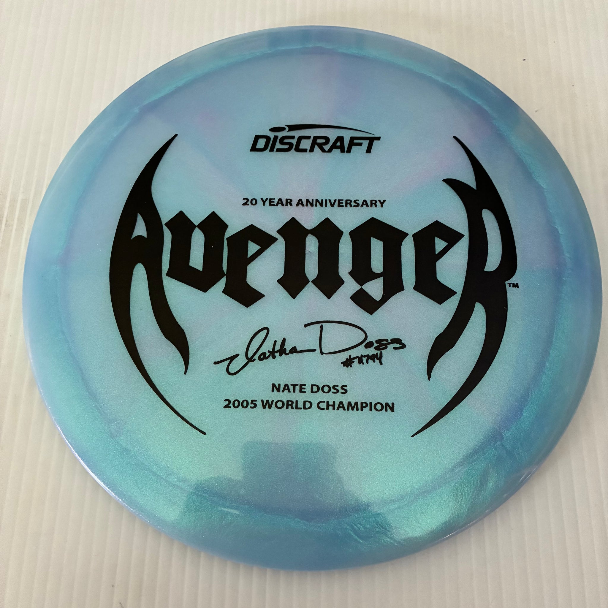 Discraft 20th Anniversary Nate Doss Swirl Colorshift Z Avenger 10/5/0/3