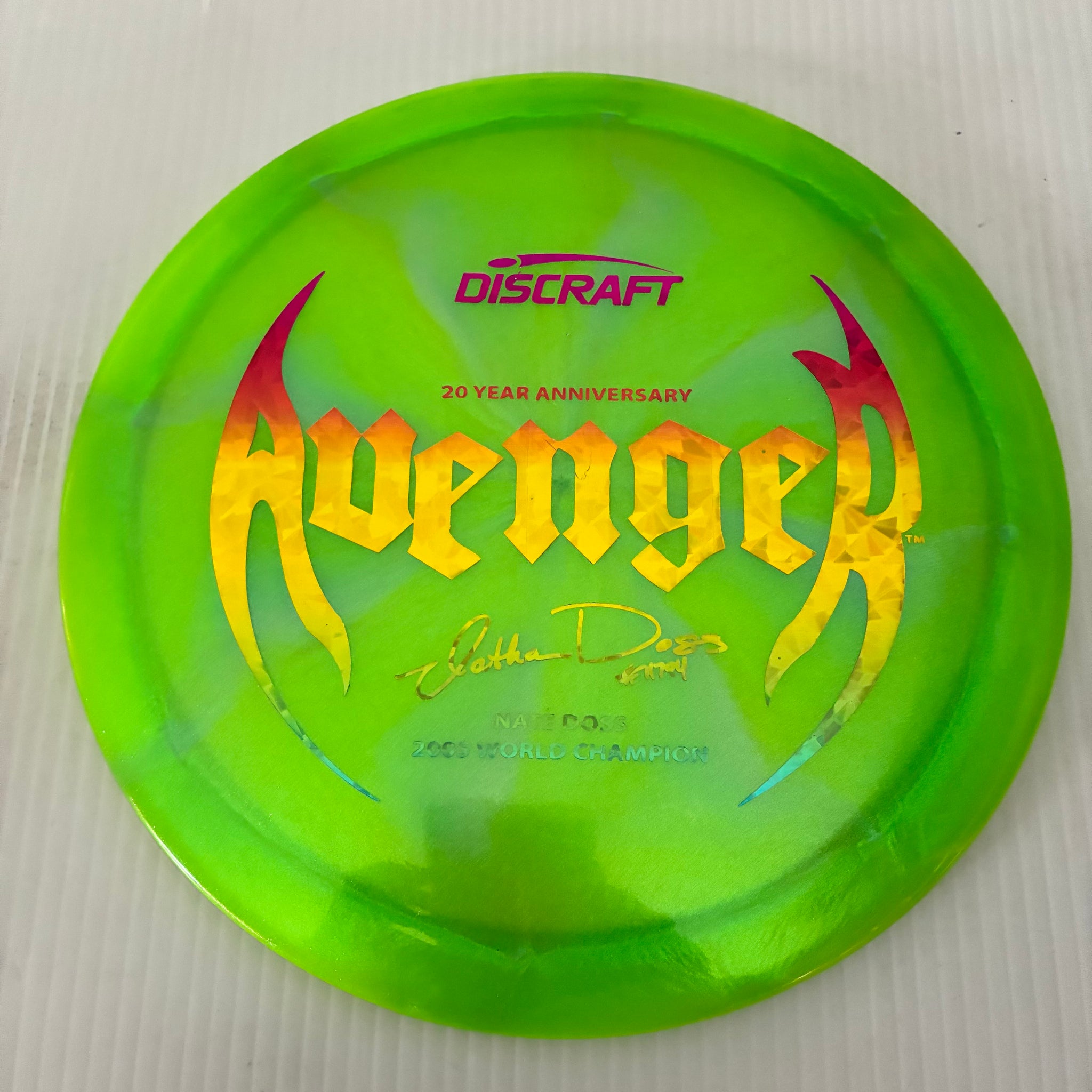 Discraft 20th Anniversary Nate Doss Swirl Colorshift Z Avenger 10/5/0/3