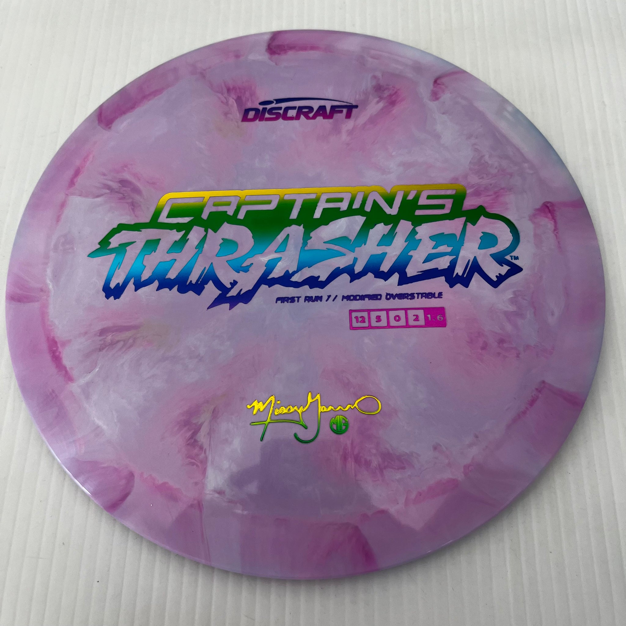 Discraft First Run Missy Gannon Swirly ESP Captain's Thrasher 12/5/0/2