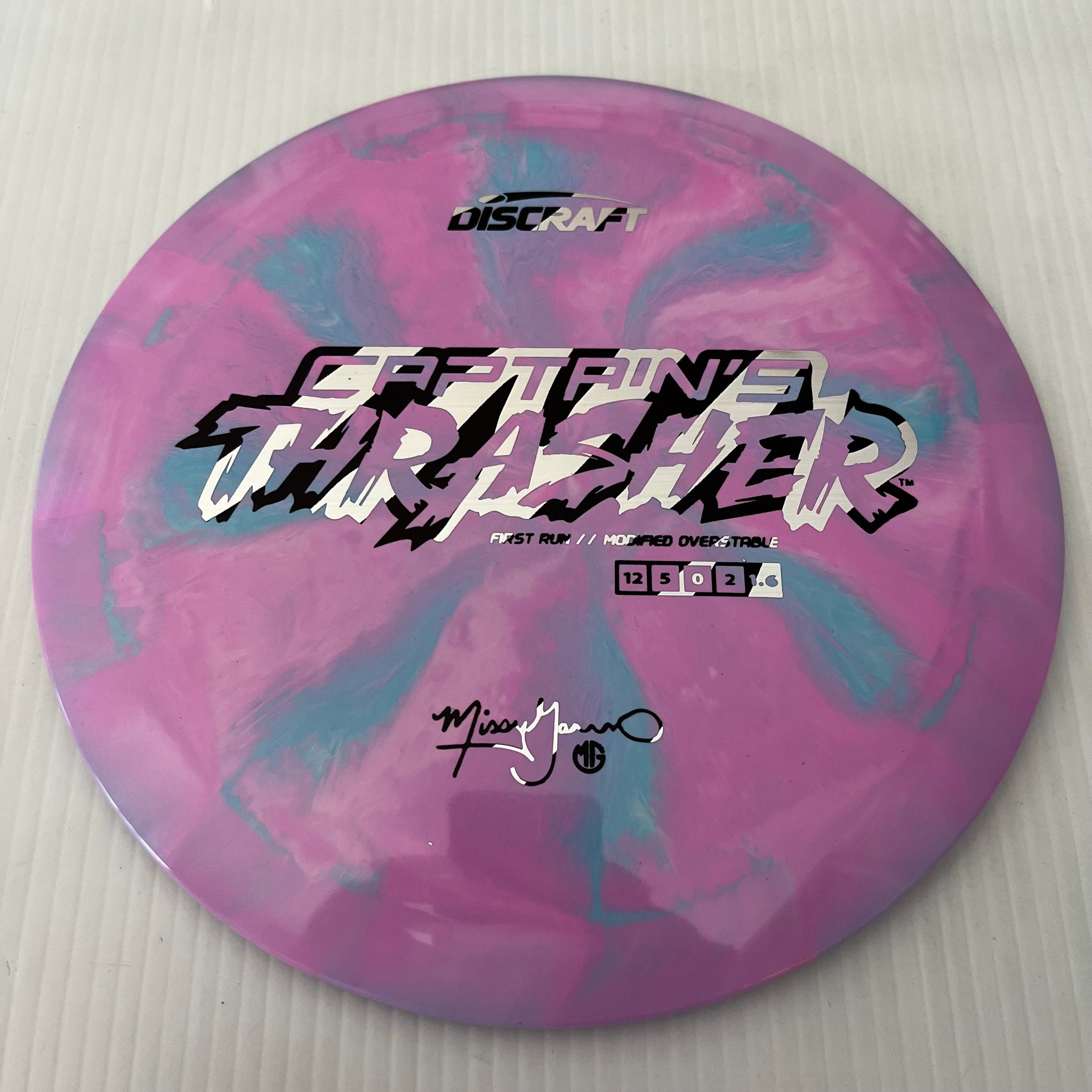 Discraft First Run Missy Gannon Swirly ESP Captain's Thrasher 12/5/0/2