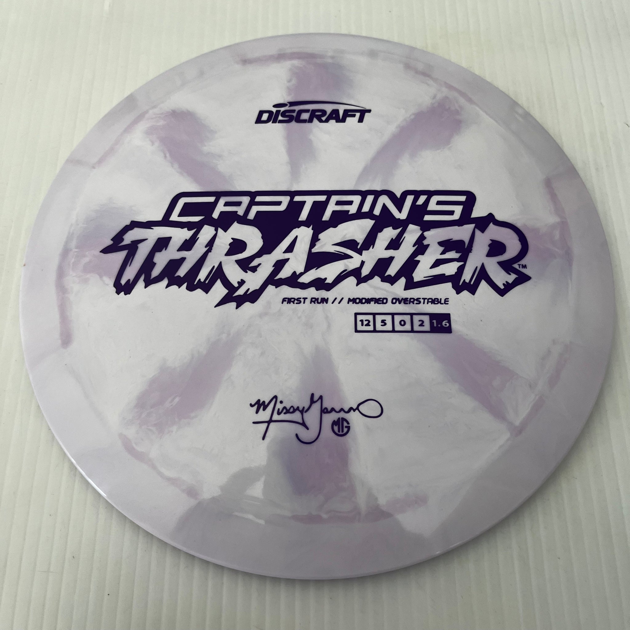 Discraft First Run Missy Gannon Swirly ESP Captain's Thrasher 12/5/0/2