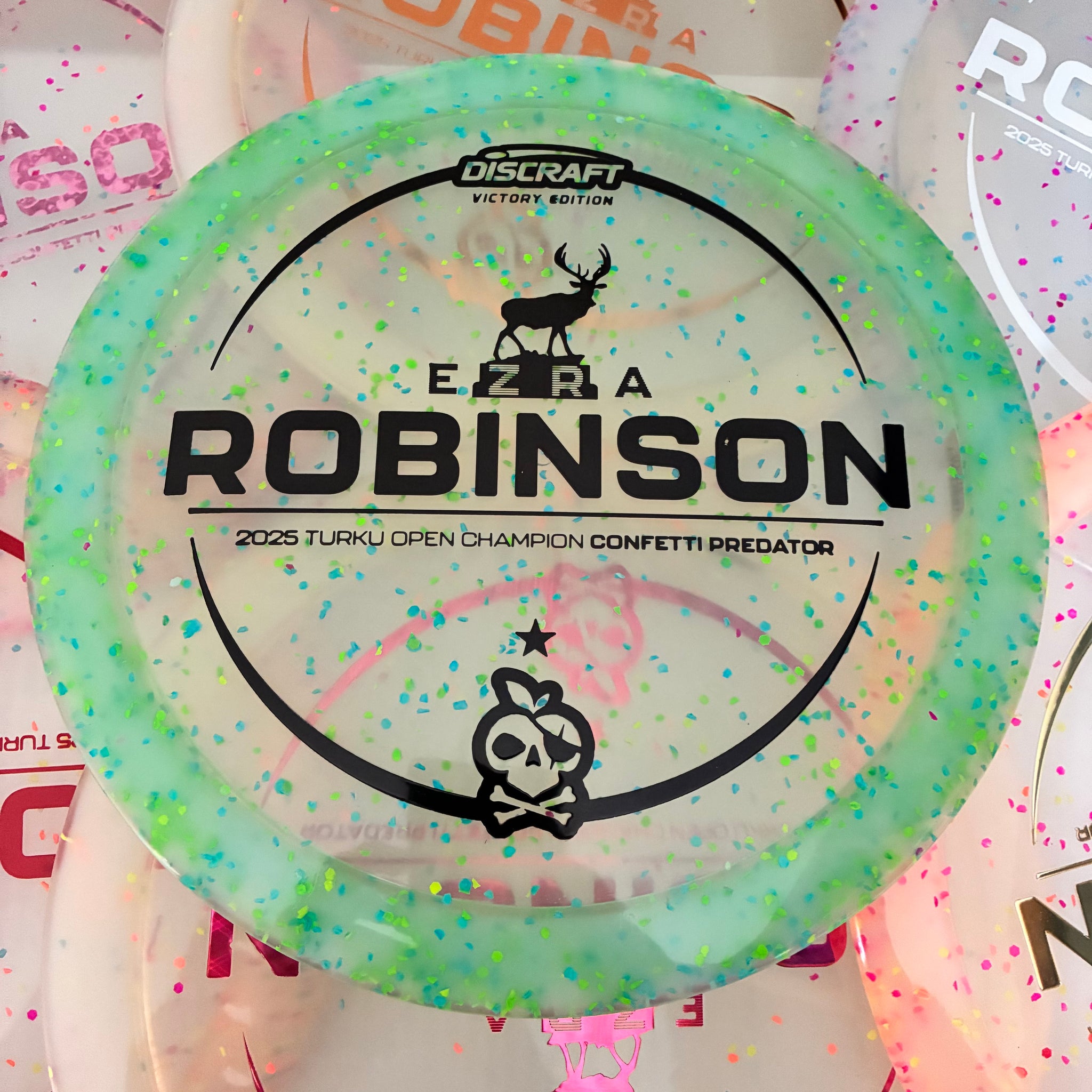 Discraft 2025 Ezra Robinson Turku Open Champion Confetti Z Predator 9/5/1/4