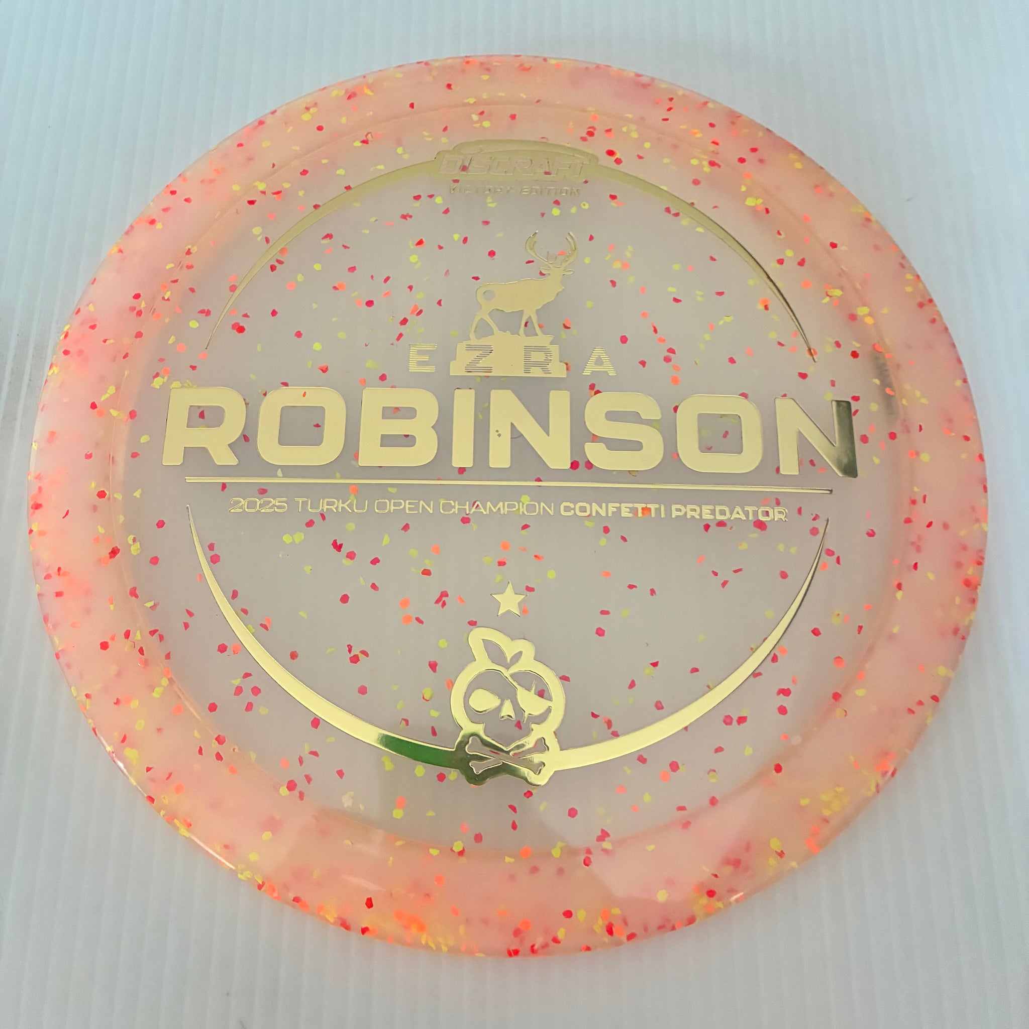Discraft 2025 Ezra Robinson Turku Open Champion Confetti Z Predator 9/5/1/4
