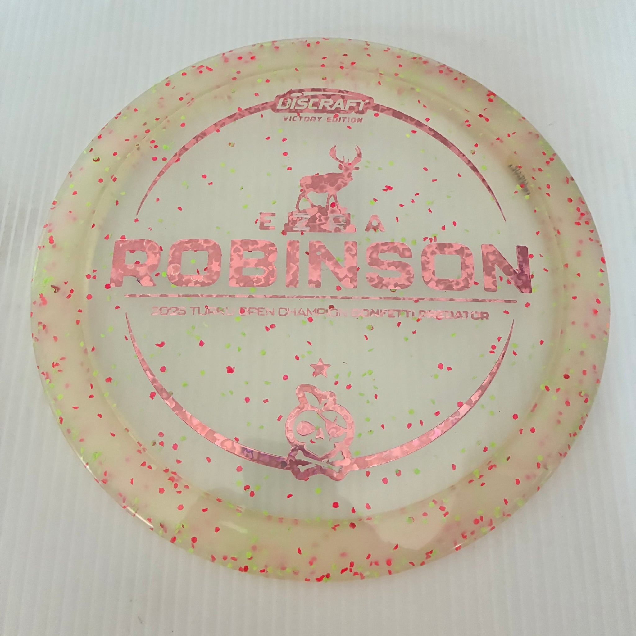 Discraft 2025 Ezra Robinson Turku Open Champion Confetti Z Predator 9/5/1/4