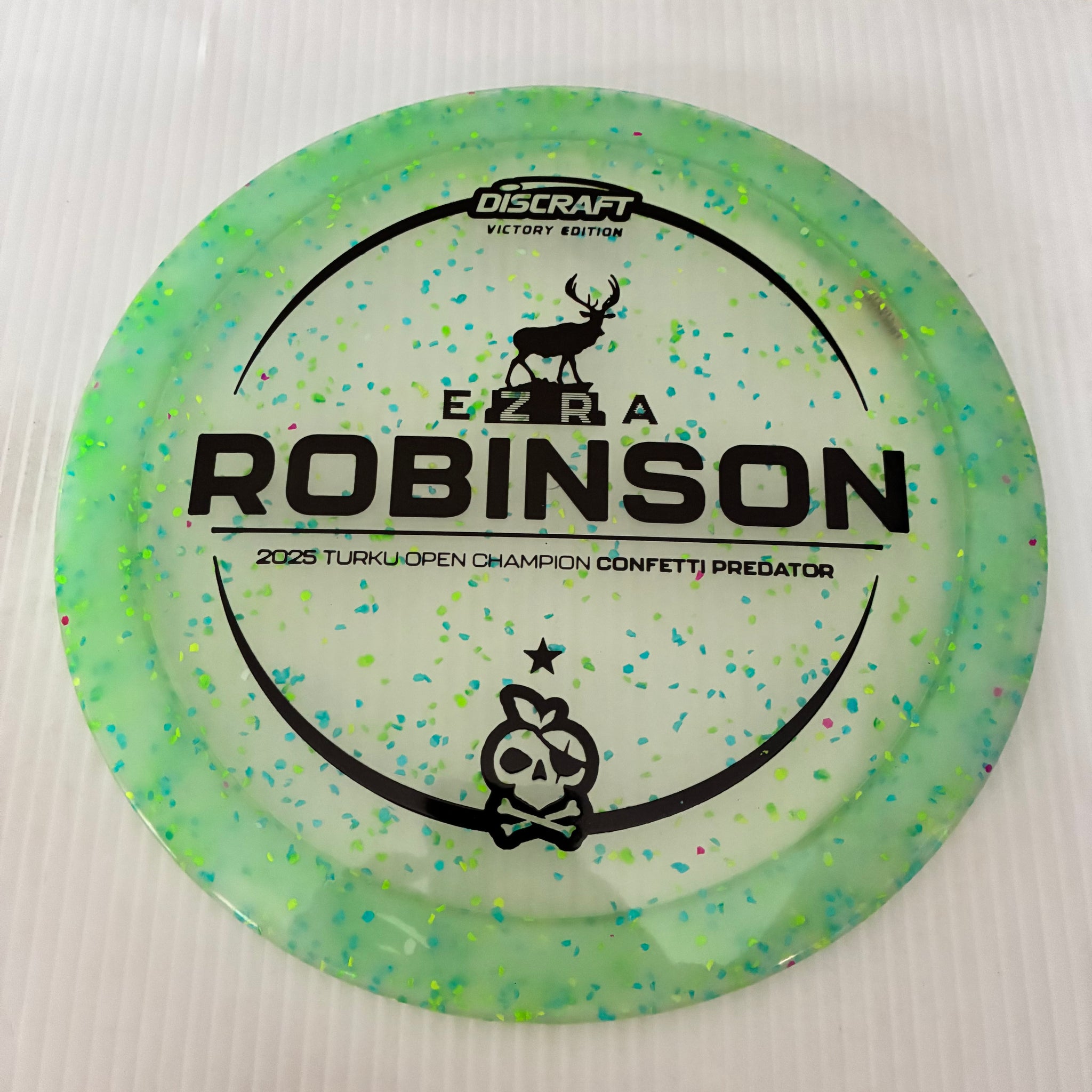 Discraft 2025 Ezra Robinson Turku Open Champion Confetti Z Predator 9/5/1/4