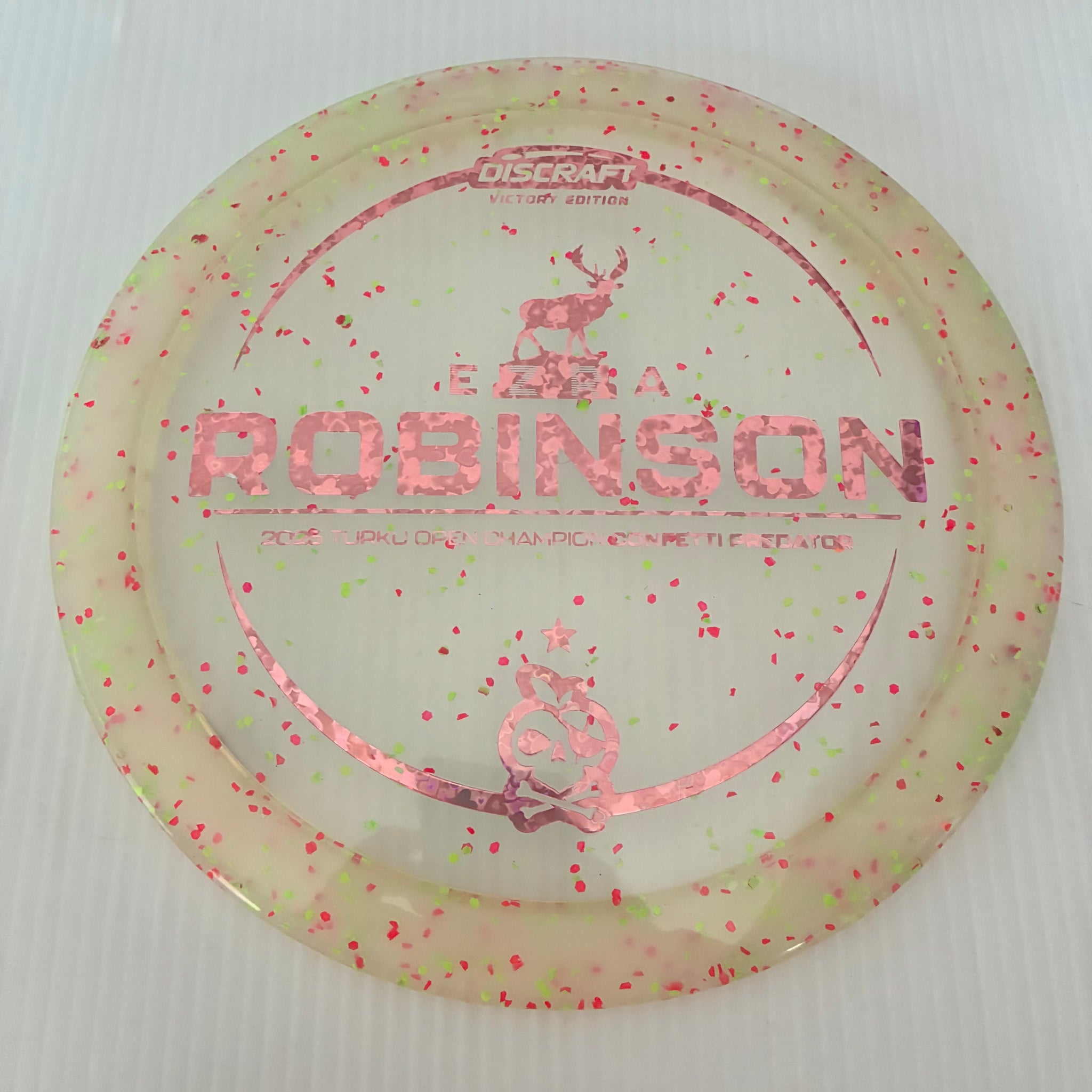 Discraft 2025 Ezra Robinson Turku Open Champion Confetti Z Predator 9/5/1/4