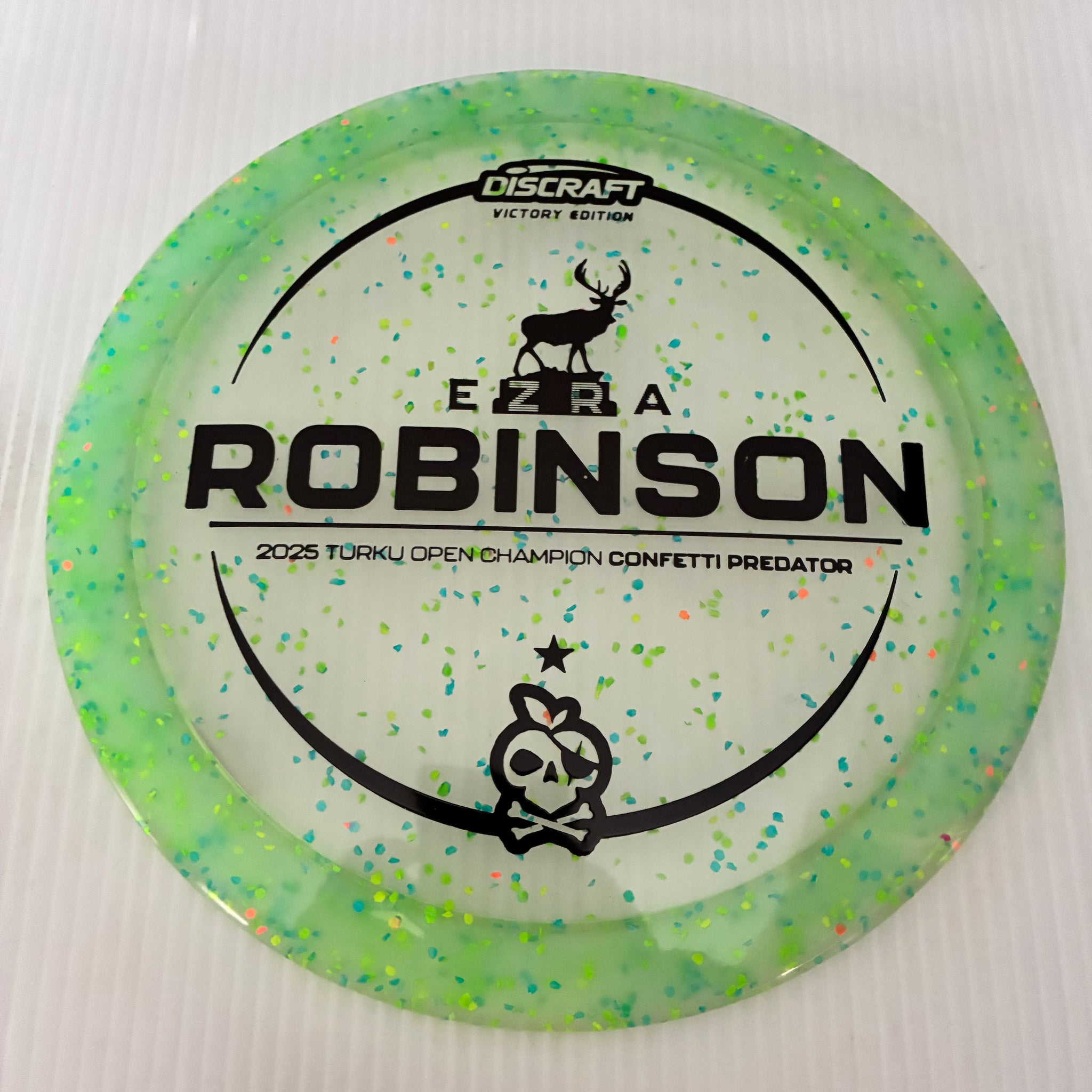 Discraft 2025 Ezra Robinson Turku Open Champion Confetti Z Predator 9/5/1/4