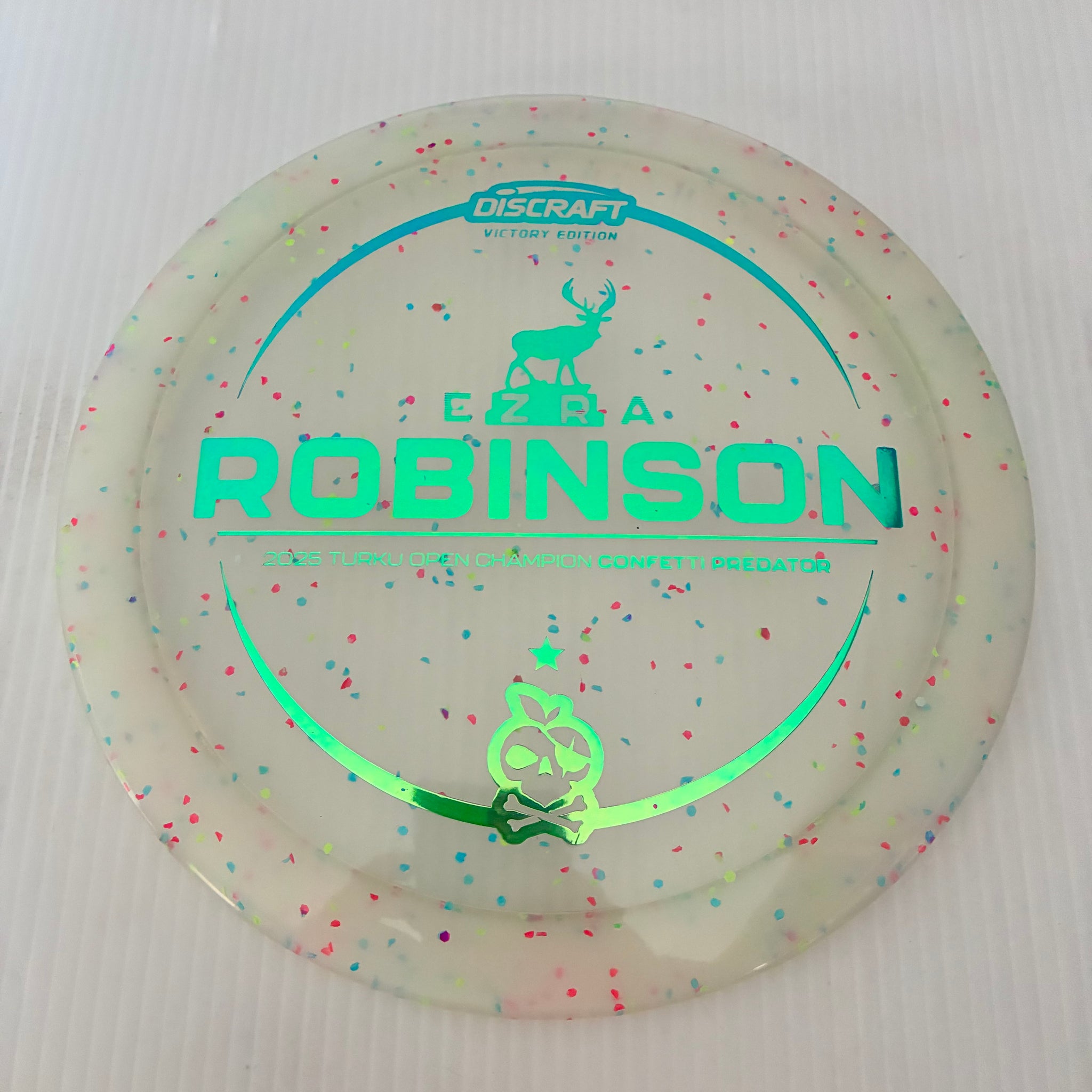 Discraft 2025 Ezra Robinson Turku Open Champion Confetti Z Predator 9/5/1/4