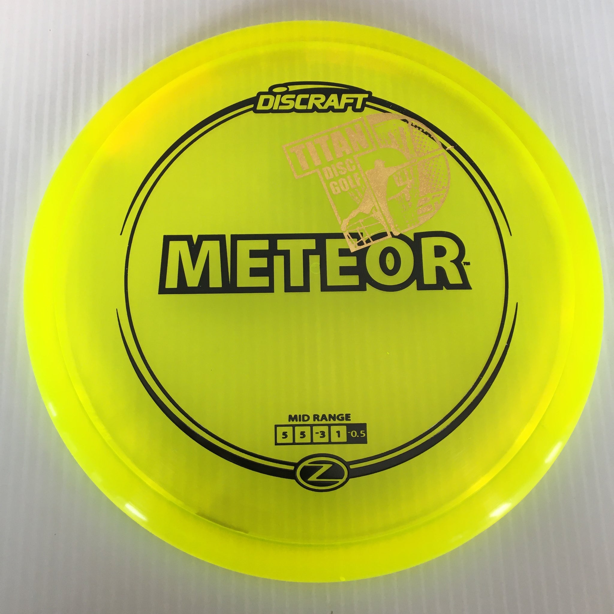 Discraft Z Meteor 5/5/-3/1 Titan Disc Golf Overstamp