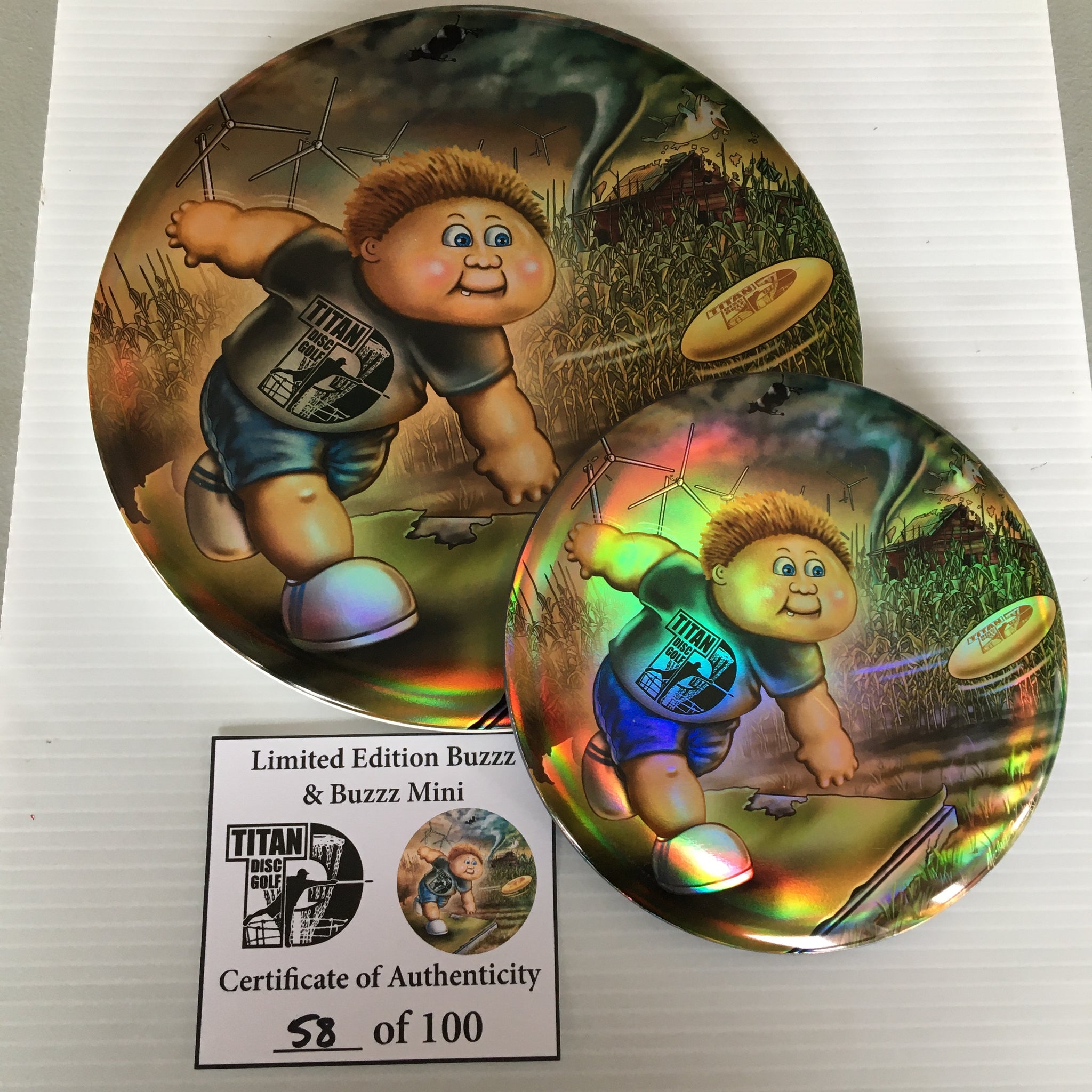 Discraft Michael Barnards's Titan Disc Golf "All Weather Buzzz" Limited Edition Full Foil Buzzz + Mini Buzzz Set
