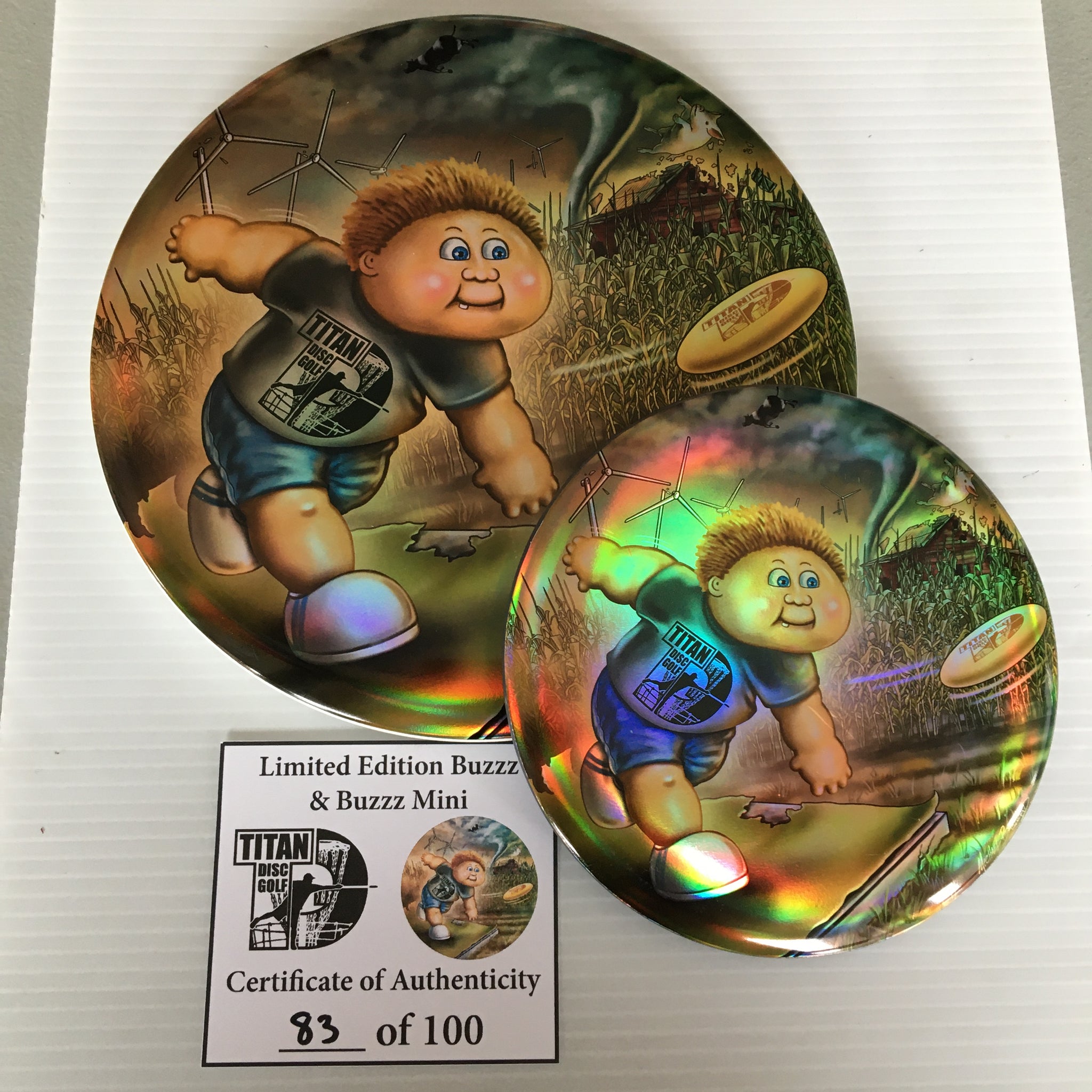 Discraft Michael Barnards's Titan Disc Golf "All Weather Buzzz" Limited Edition Full Foil Buzzz + Mini Buzzz Set