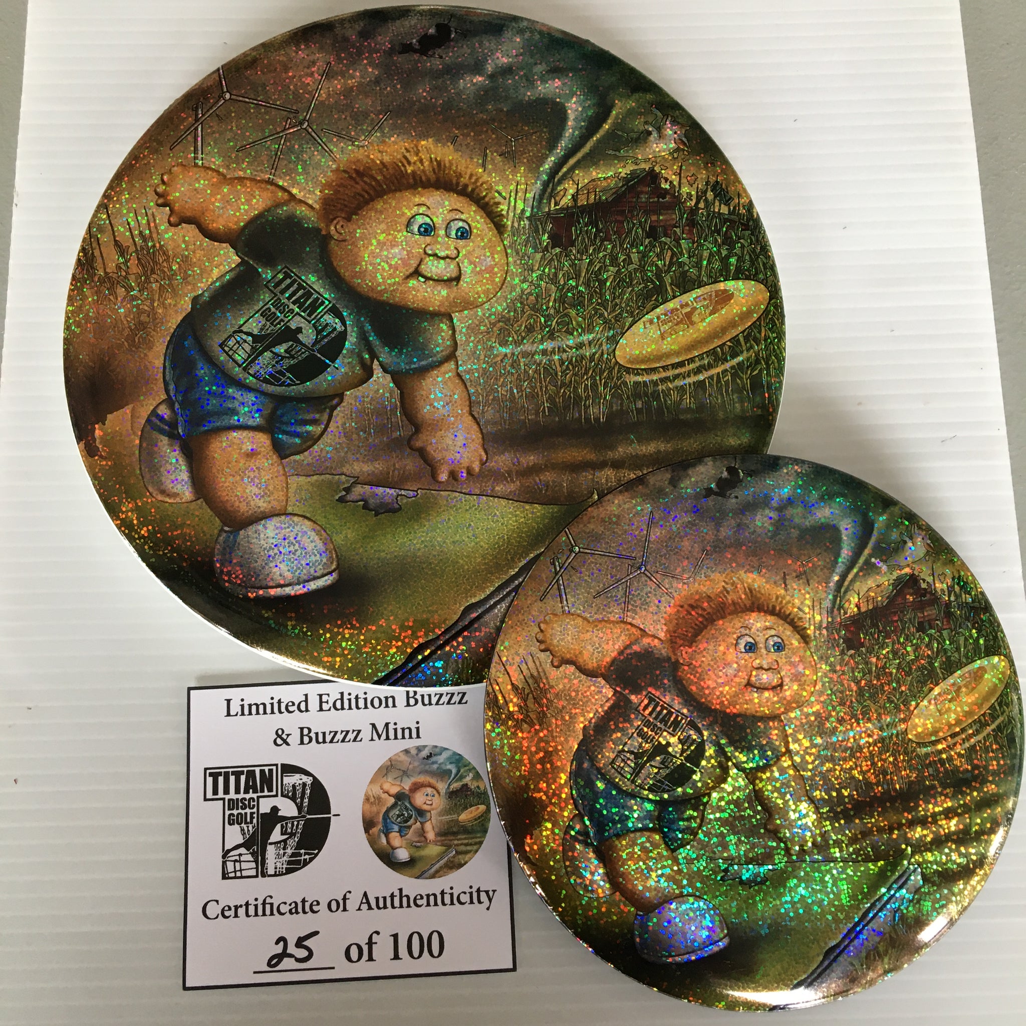 Discraft Michael Barnards's Titan Disc Golf "All Weather Buzzz" Limited Edition Full Foil Buzzz + Mini Buzzz Set