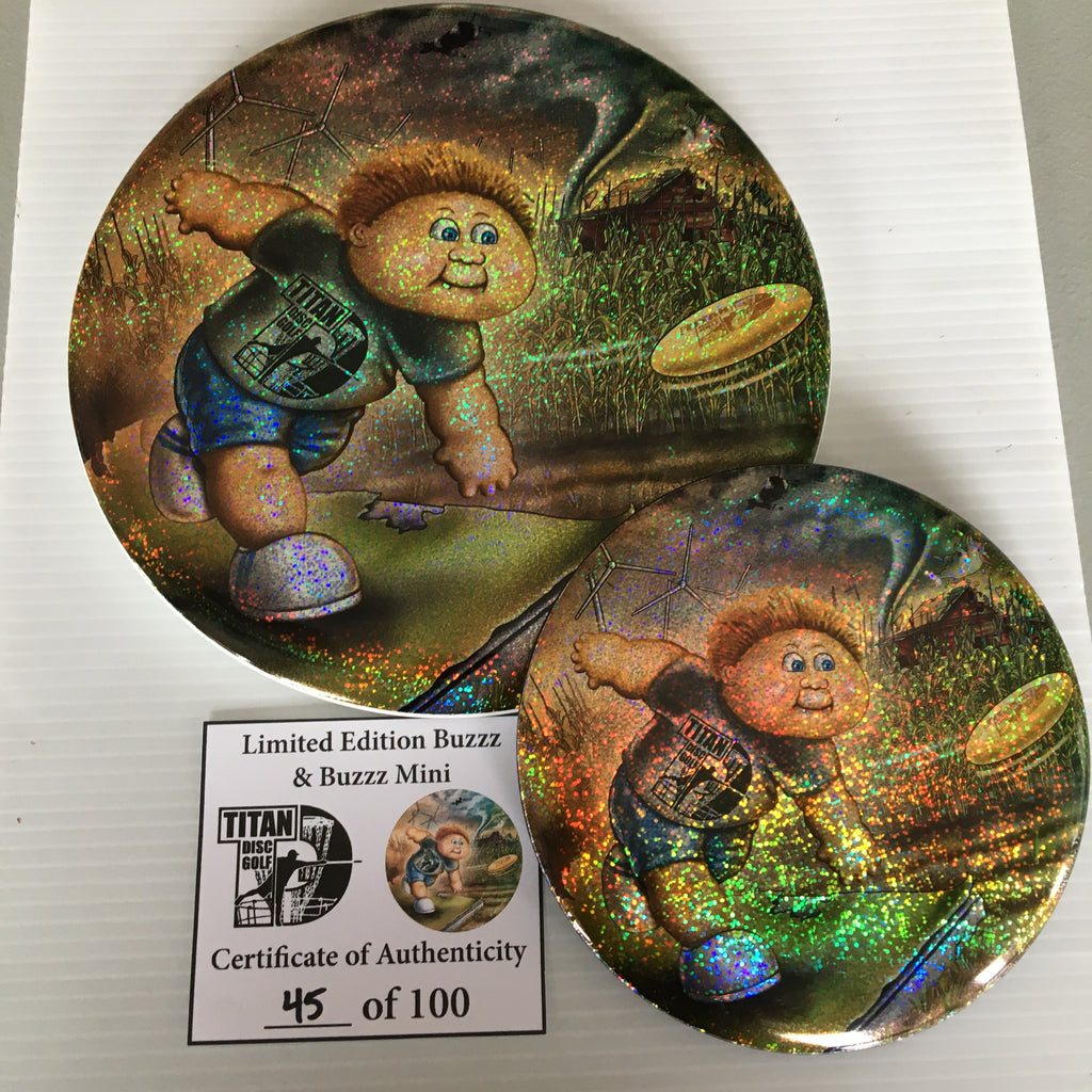 Discraft Michael Barnards's Titan Disc Golf "All Weather Buzzz" Limited Edition Full Foil Buzzz + Mini Buzzz Set