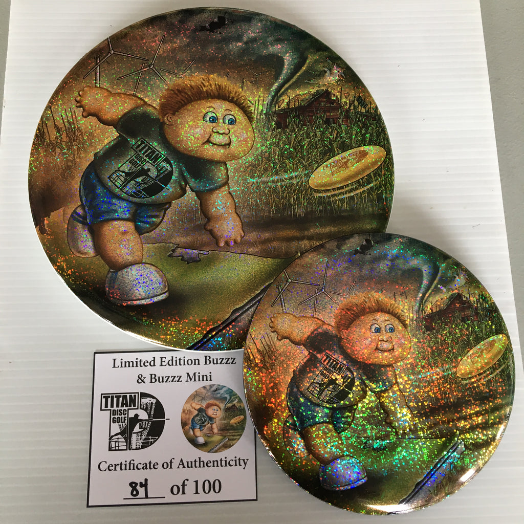 Discraft Michael Barnards's Titan Disc Golf "All Weather Buzzz" Limited Edition Full Foil Buzzz + Mini Buzzz Set