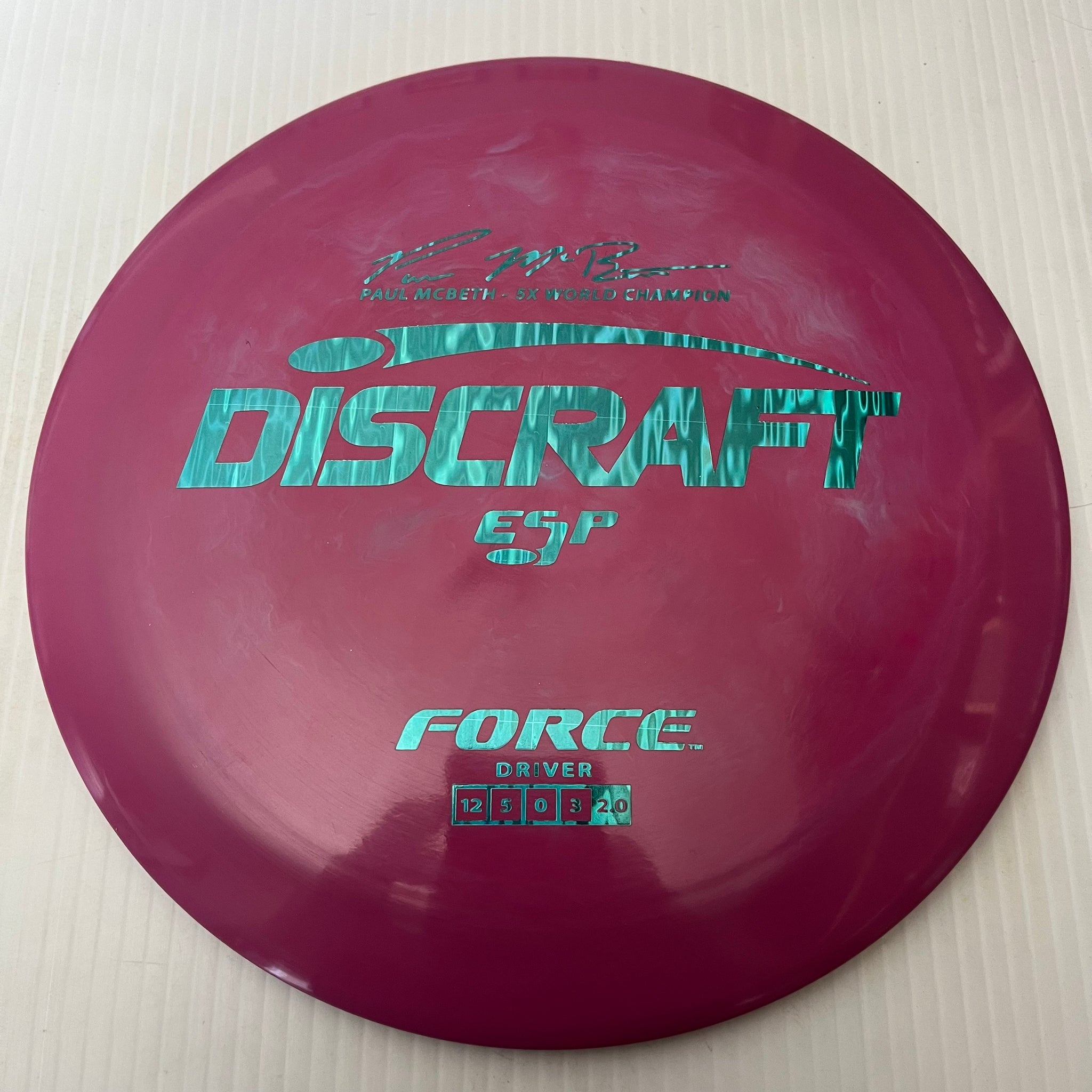 Discraft 5x Paul McBeth ESP Force 12/5/0/3 (170-172 grams)