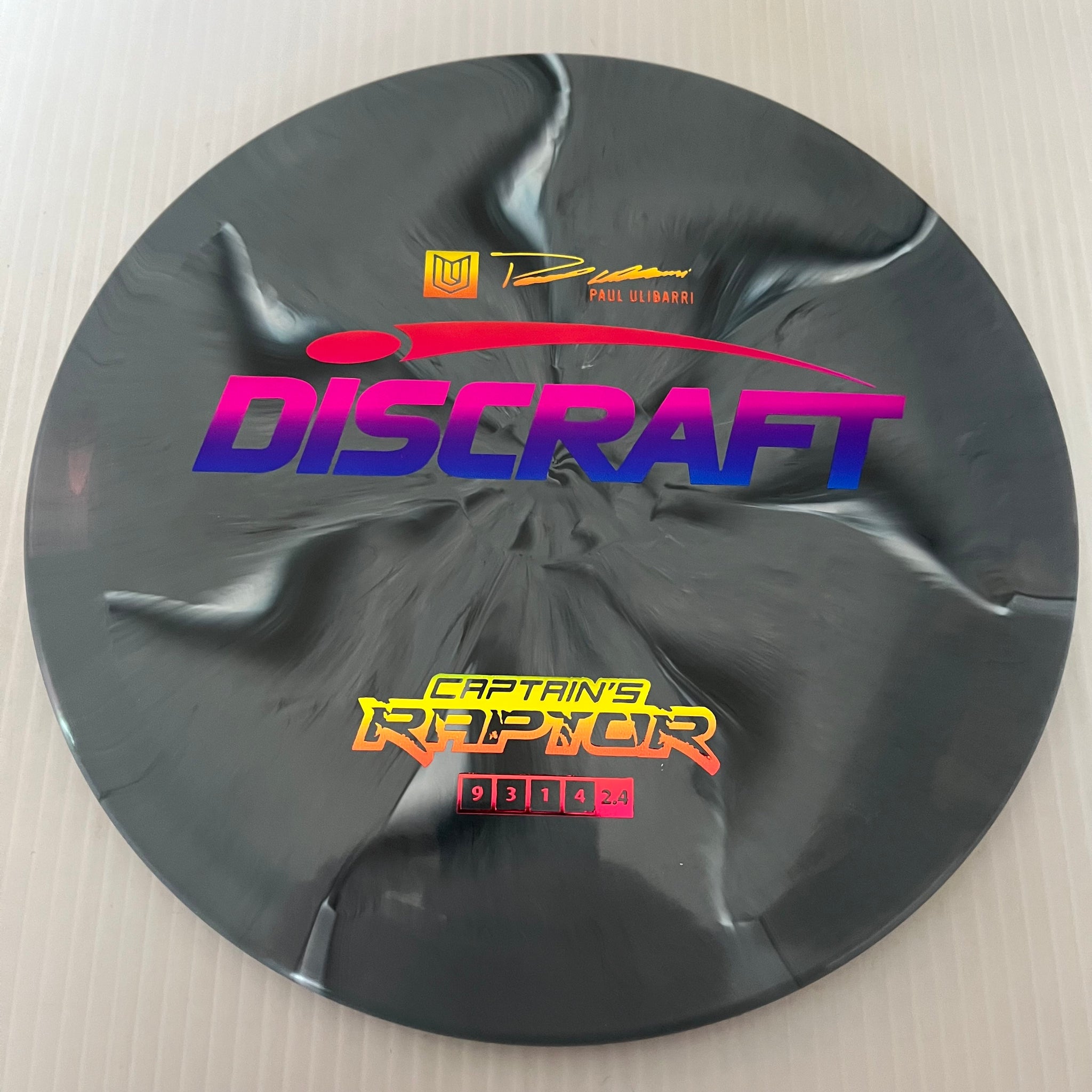 Discraft 2023 Paul Ulibarri Swirly ESP Captain's Raptor 9/3/1/4 (Maxweight)