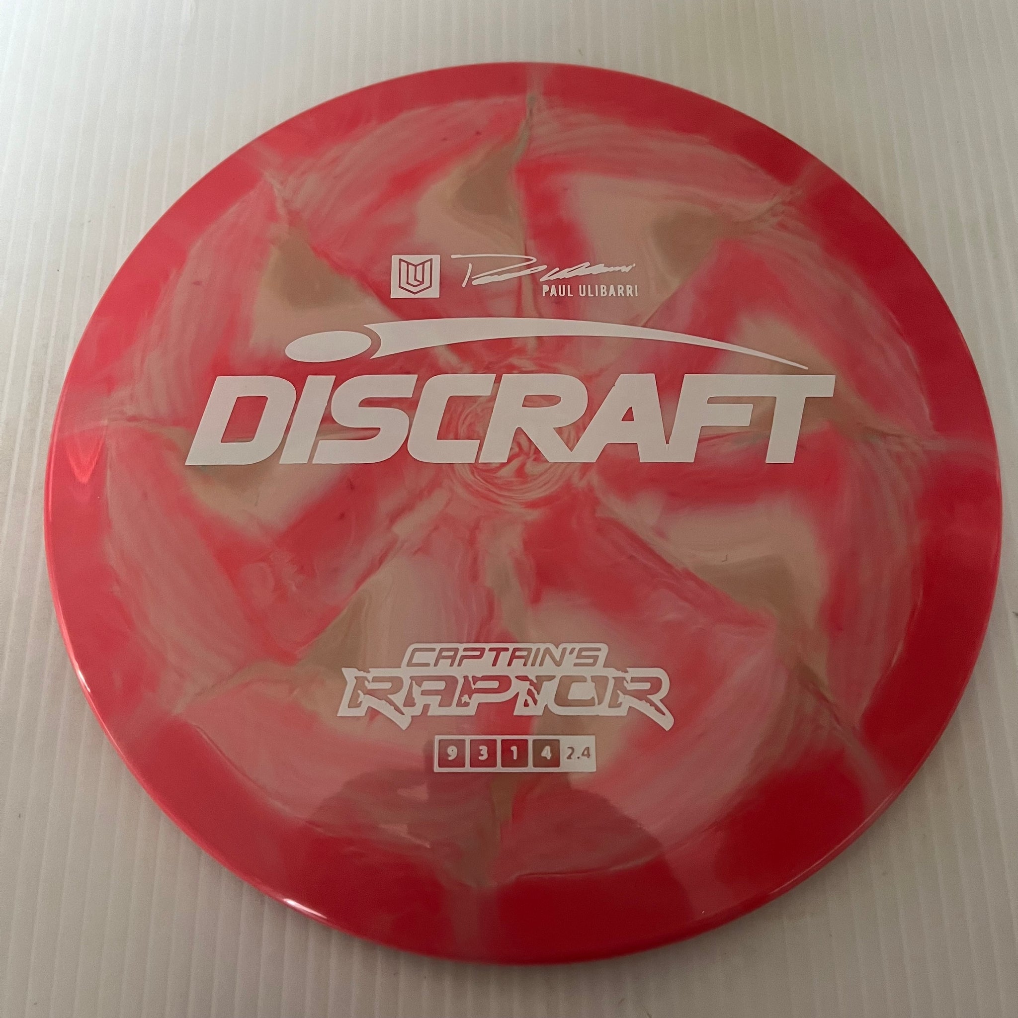 Discraft 2023 Paul Ulibarri Swirly ESP Captain's Raptor 9/3/1/4 (Maxweight)