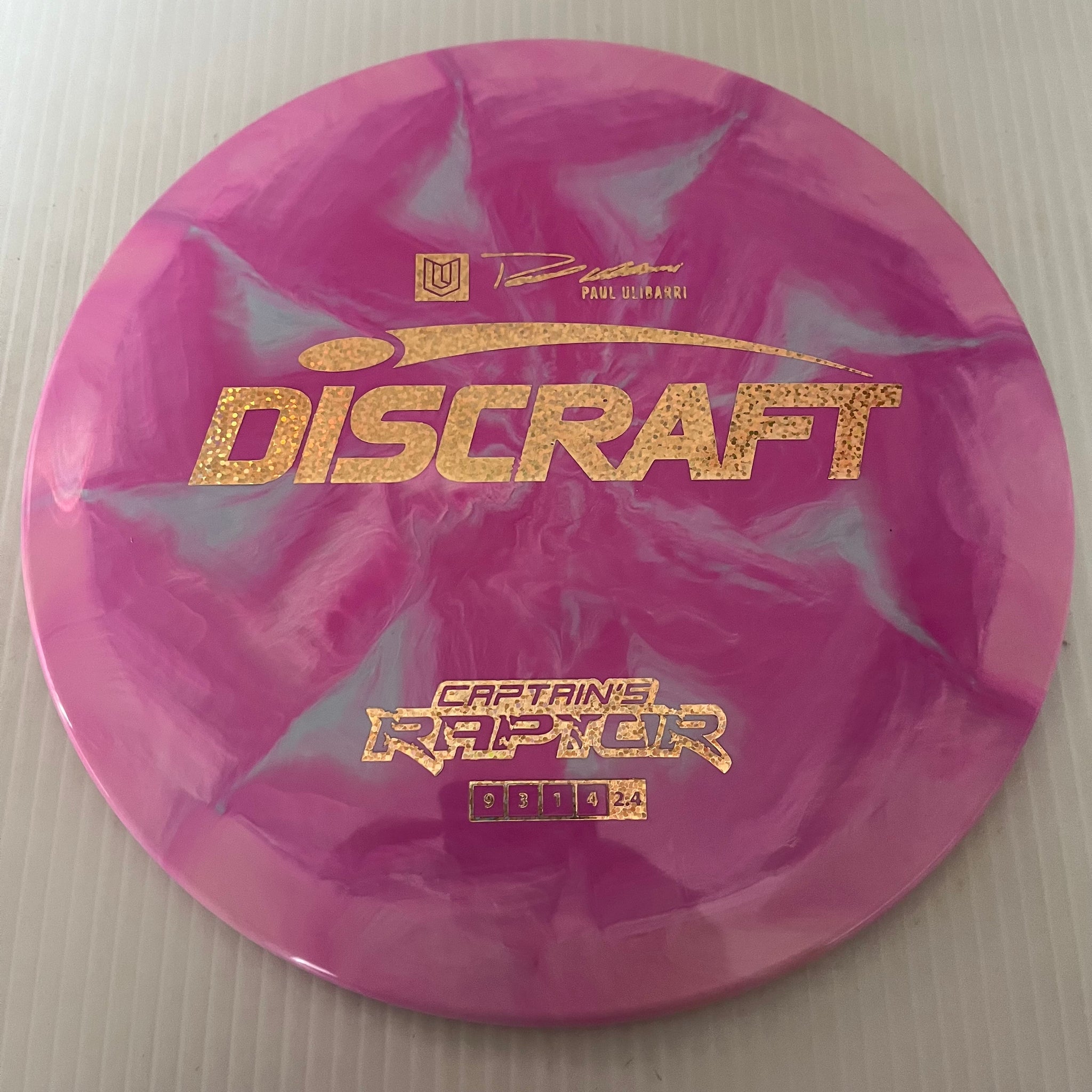 Discraft 2023 Paul Ulibarri Swirly ESP Captain's Raptor 9/3/1/4 (Maxweight)