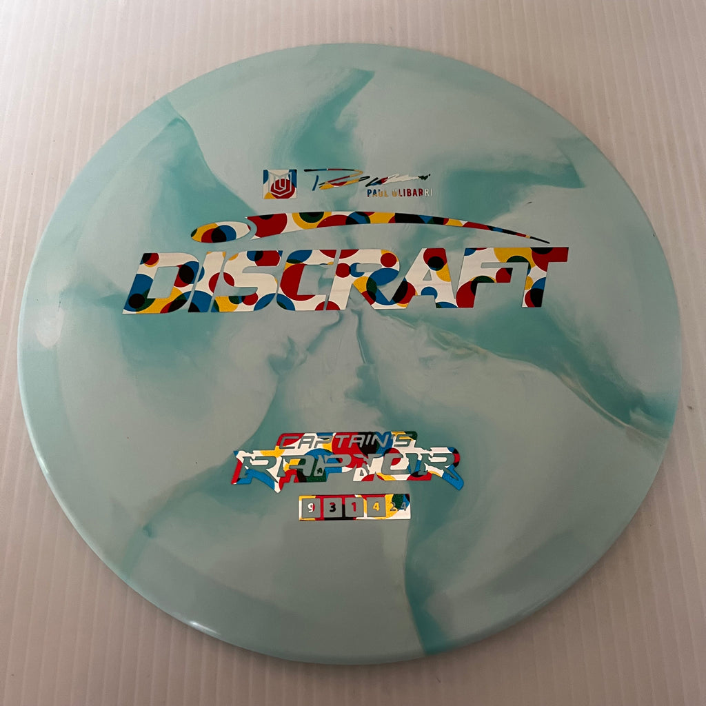 Discraft 2023 Paul Ulibarri Swirly ESP Captain's Raptor 9/3/1/4 (Maxweight)