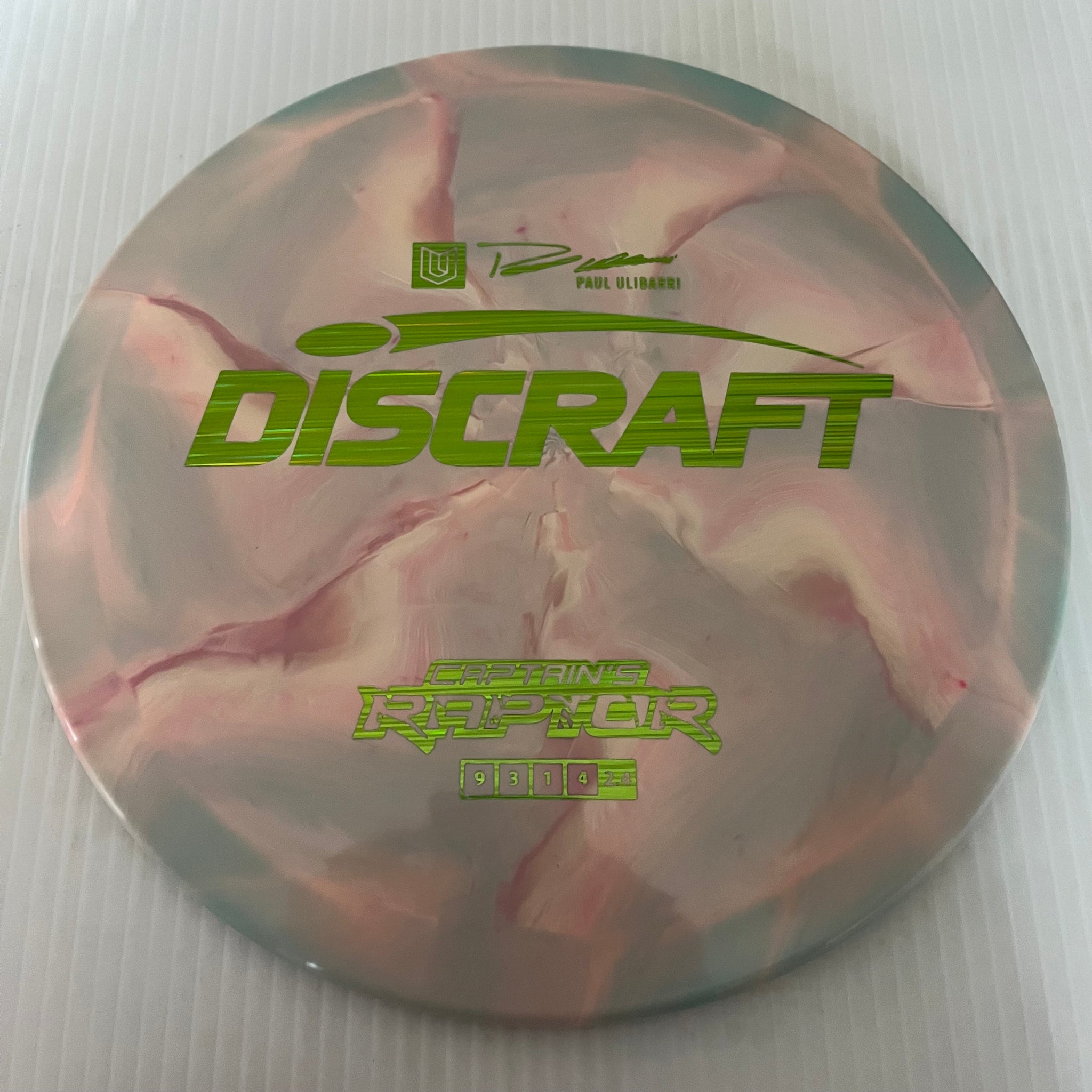 Discraft 2023 Paul Ulibarri Swirly ESP Captain's Raptor 9/3/1/4 (Maxweight)