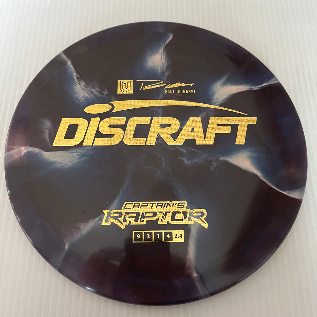 Discraft 2023 Paul Ulibarri Swirly ESP Captain's Raptor 9/3/1/4 (Maxweight)