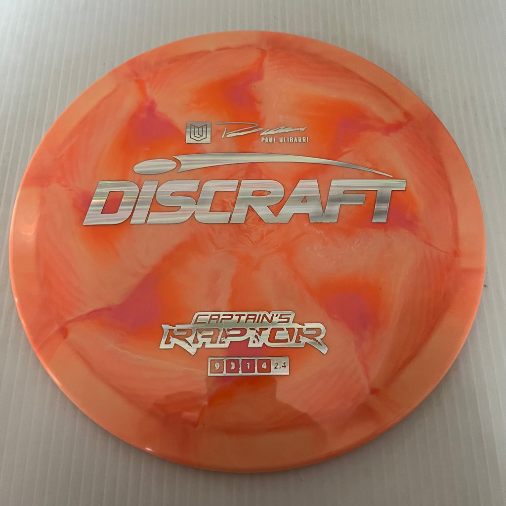 Discraft 2023 Paul Ulibarri Swirly ESP Captain's Raptor 9/3/1/4 (Maxweight)