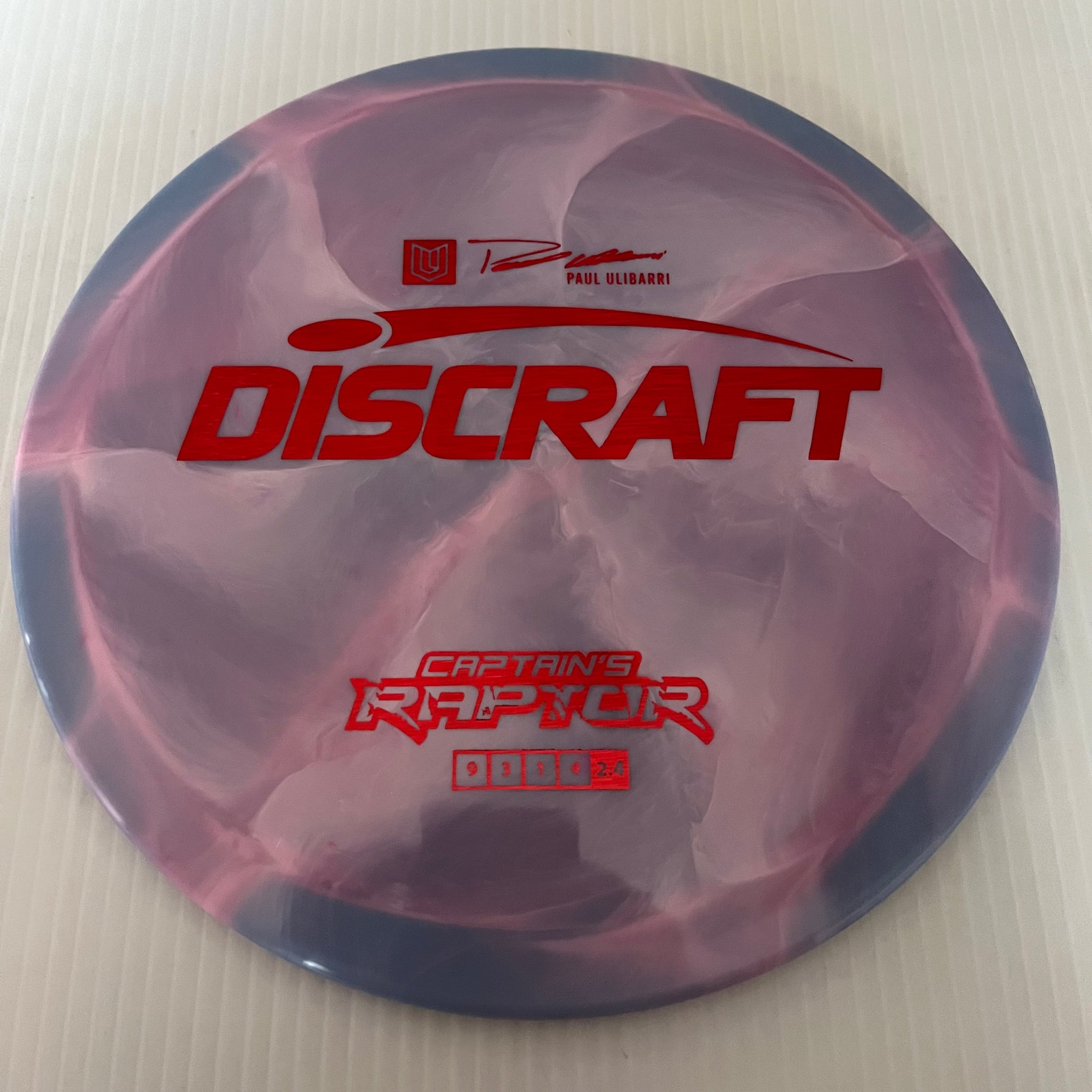 Discraft 2023 Paul Ulibarri Swirly ESP Captain's Raptor 9/3/1/4 (Maxweight)