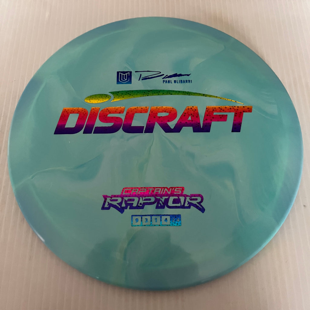 Discraft 2023 Paul Ulibarri Swirly ESP Captain's Raptor 9/3/1/4 (Maxweight)