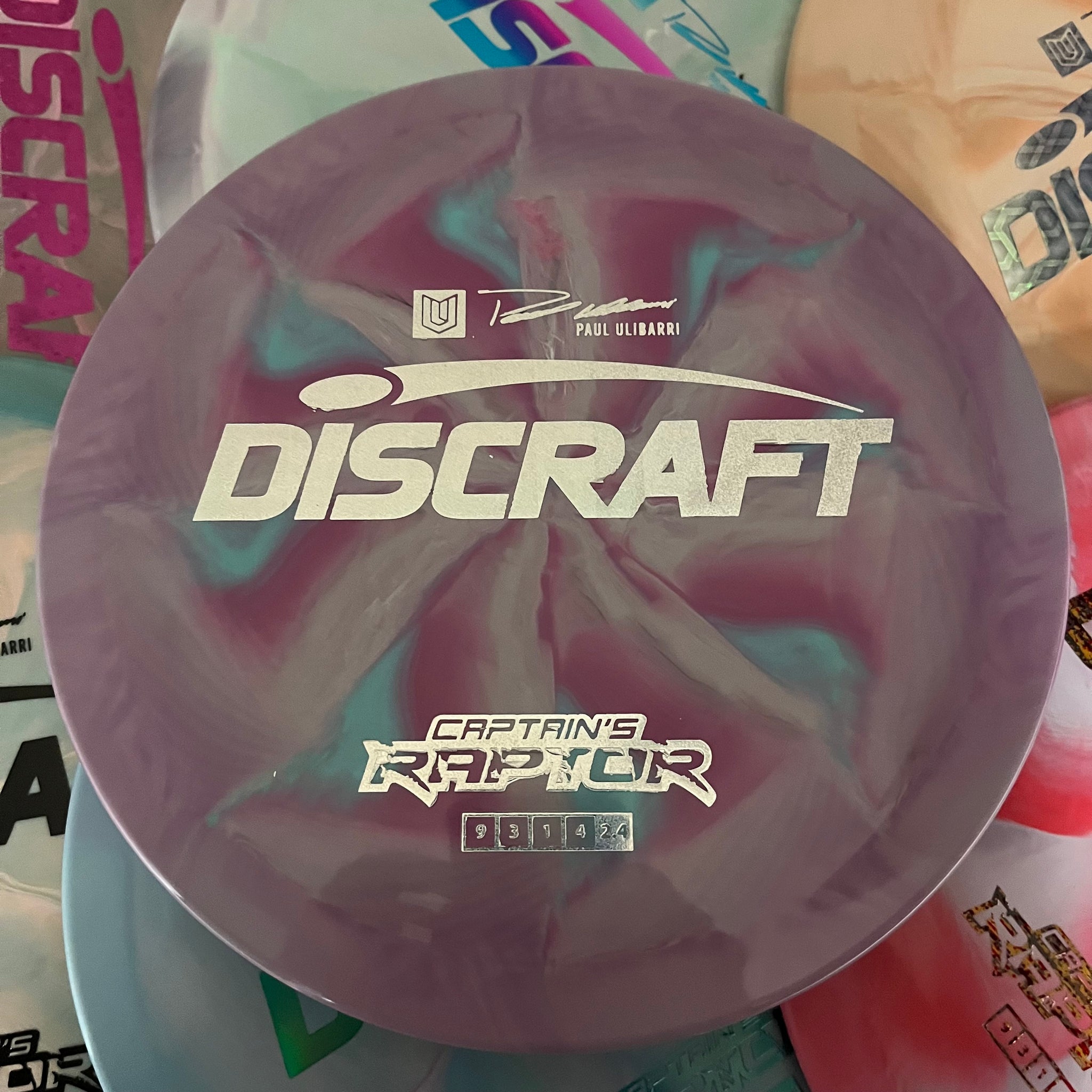 Discraft 2023 Paul Ulibarri Swirly ESP Captain's Raptor 9/3/1/4 (Lighterweights)