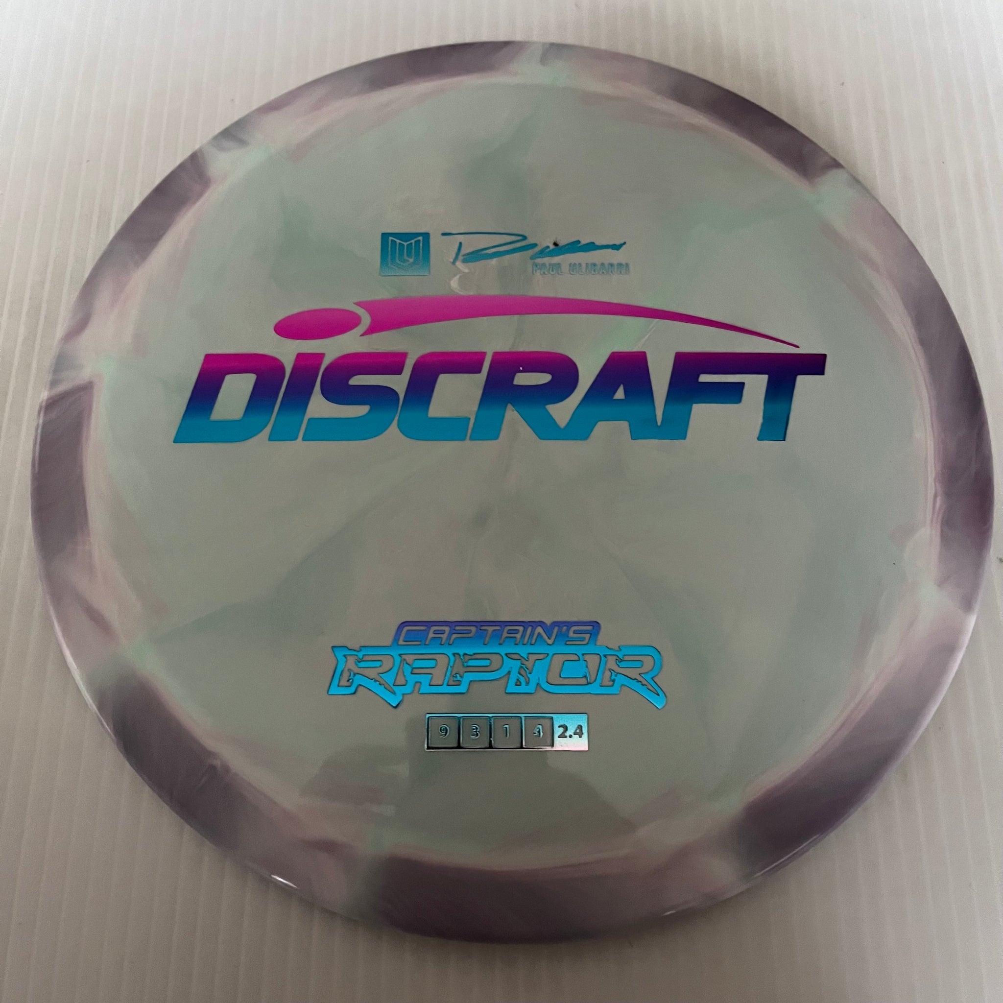 Discraft 2023 Paul Ulibarri Swirly ESP Captain's Raptor 9/3/1/4 (Lighterweights)