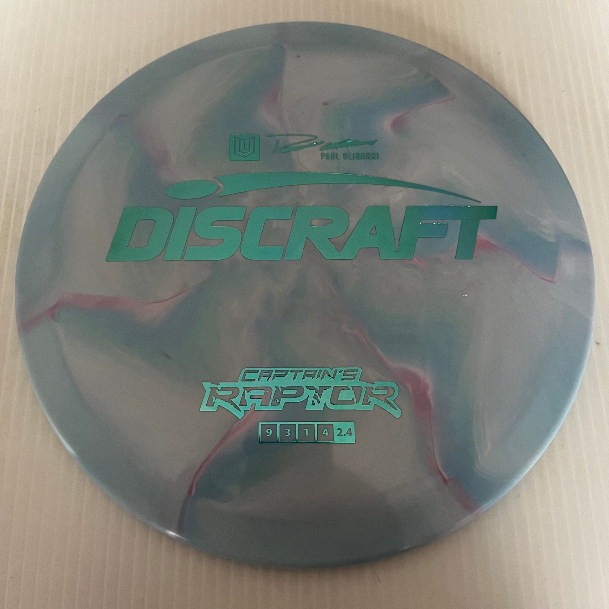 Discraft 2023 Paul Ulibarri Swirly ESP Captain's Raptor 9/3/1/4 (Lighterweights)