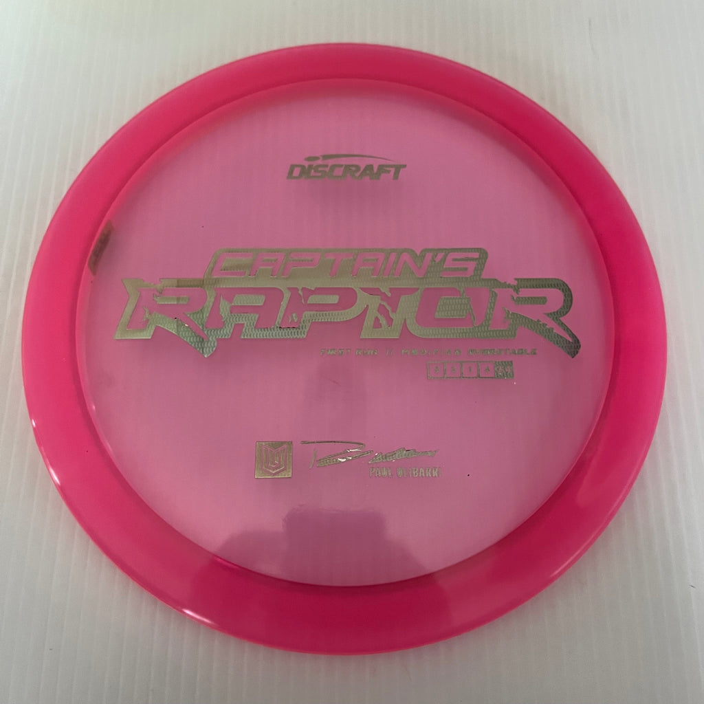 Discraft First Run Paul Ulibarri Special Blend Z Captain's Raptor 9/3/1/4