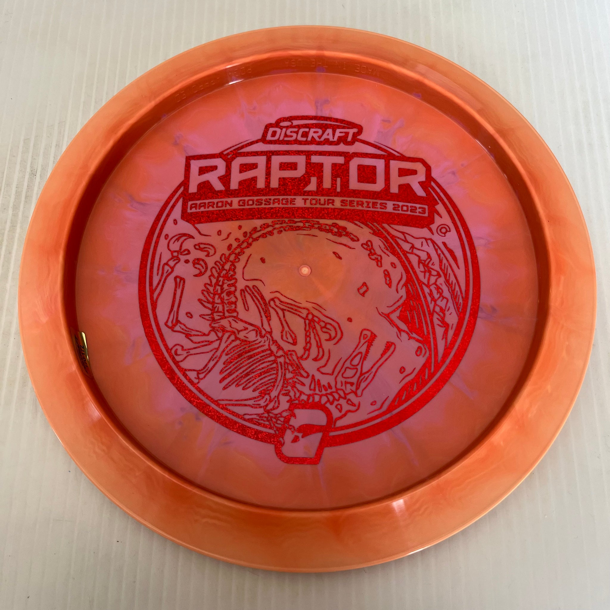 Discraft 2023 Aaron Gossage Tour Series Swirly ESP Raptor 9/4/0/3