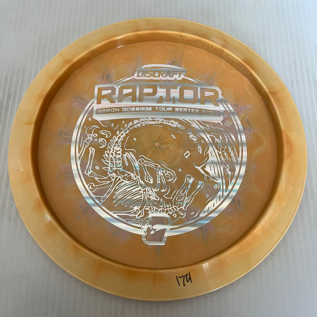 Discraft 2023 Aaron Gossage Tour Series Swirly ESP Raptor 9/4/0/3